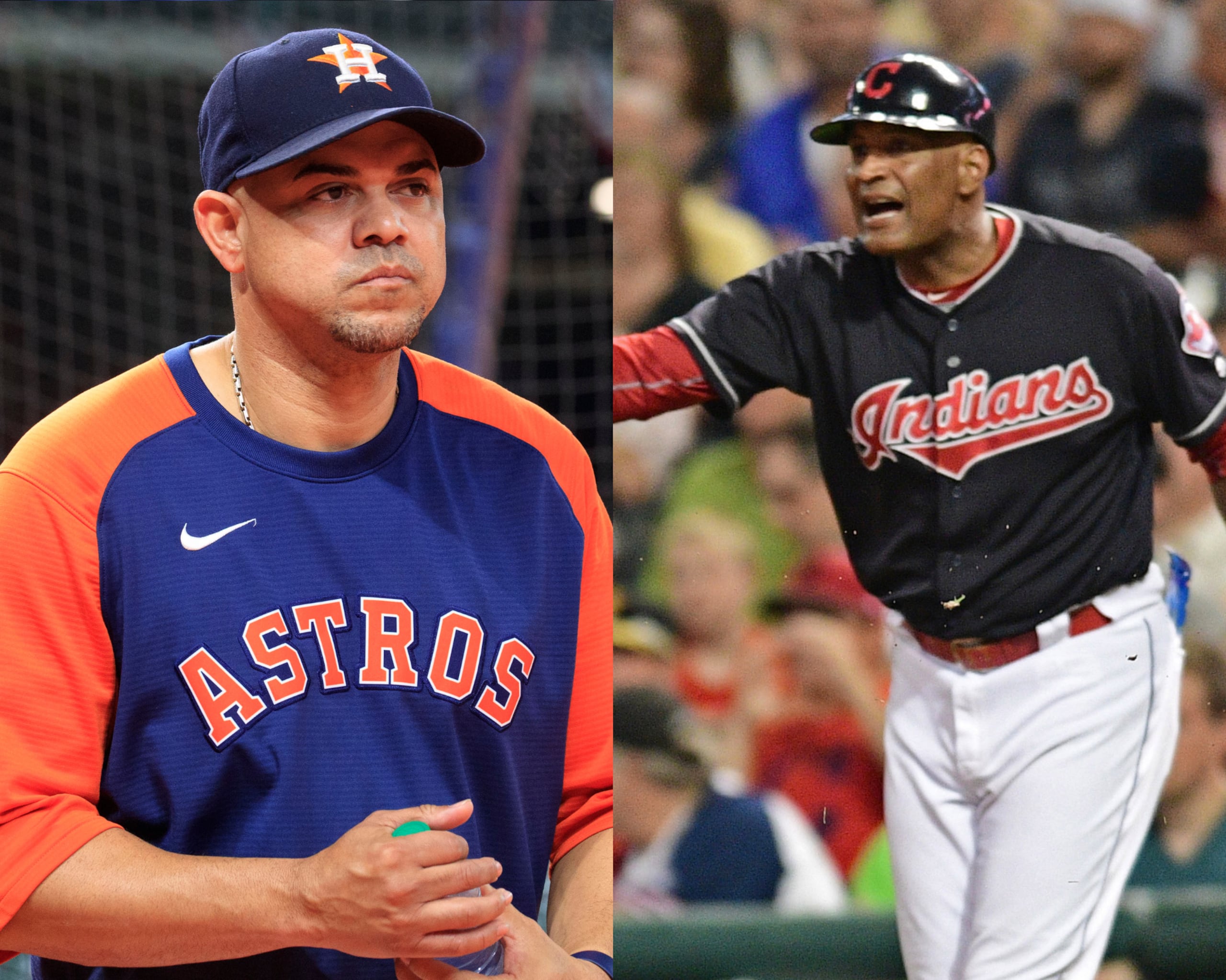 Alex Cintrón (izquierda) será el coach de banco para el Clásico Mundial de Béisbol, mientras Sandy Alomar Jr. (derecha) fungirá como el de primera base.