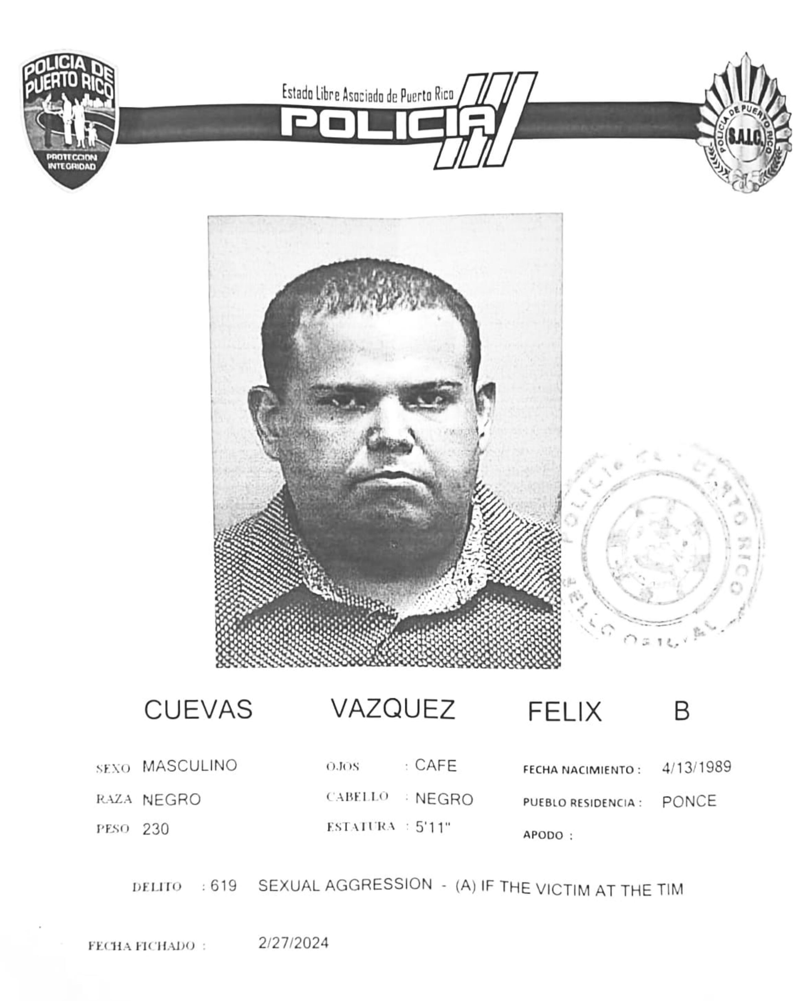 Félix Cuevas Vázquez enfrenta cargos por agresión sexual y maltrato de menores.