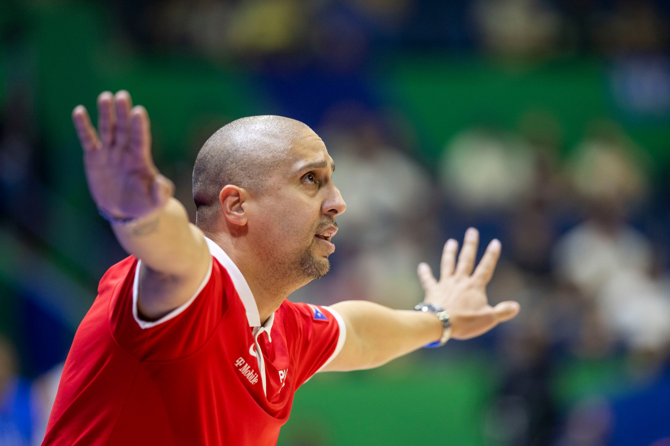 Puerto Rico contra Italia en la Copa del Mundo de la FIBA.