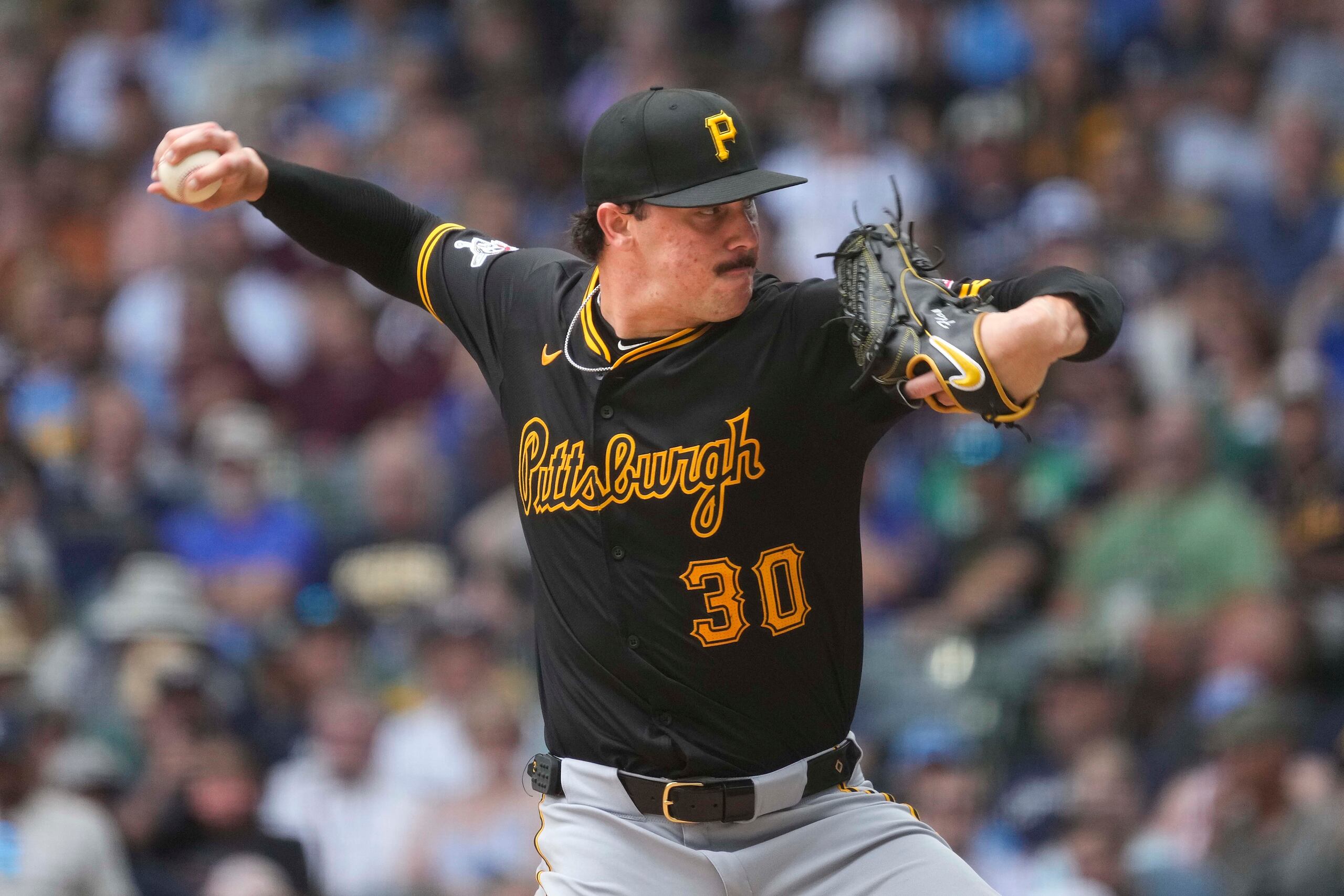 Paul Skenes en su primera temporada en las Grandes Ligas con los Pirates de Pittsburgh.