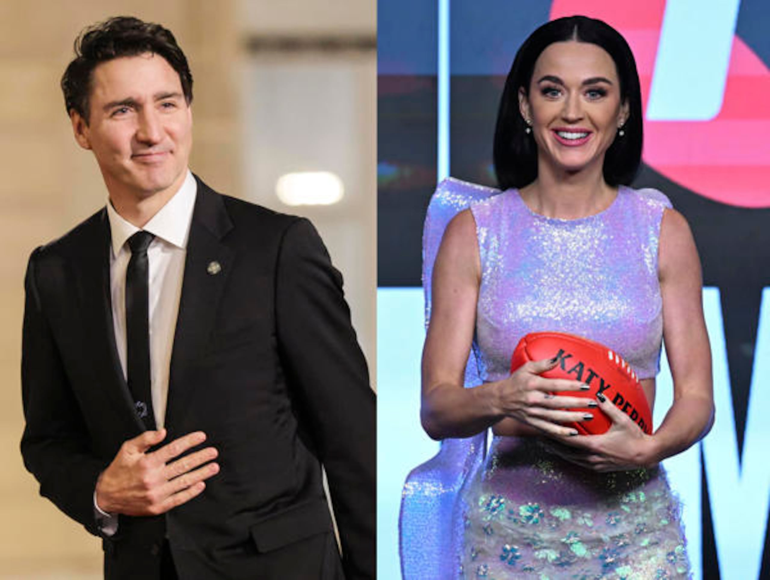 El exprimer ministro canadiense Justin Trudeau y la cantante Katy Perry.