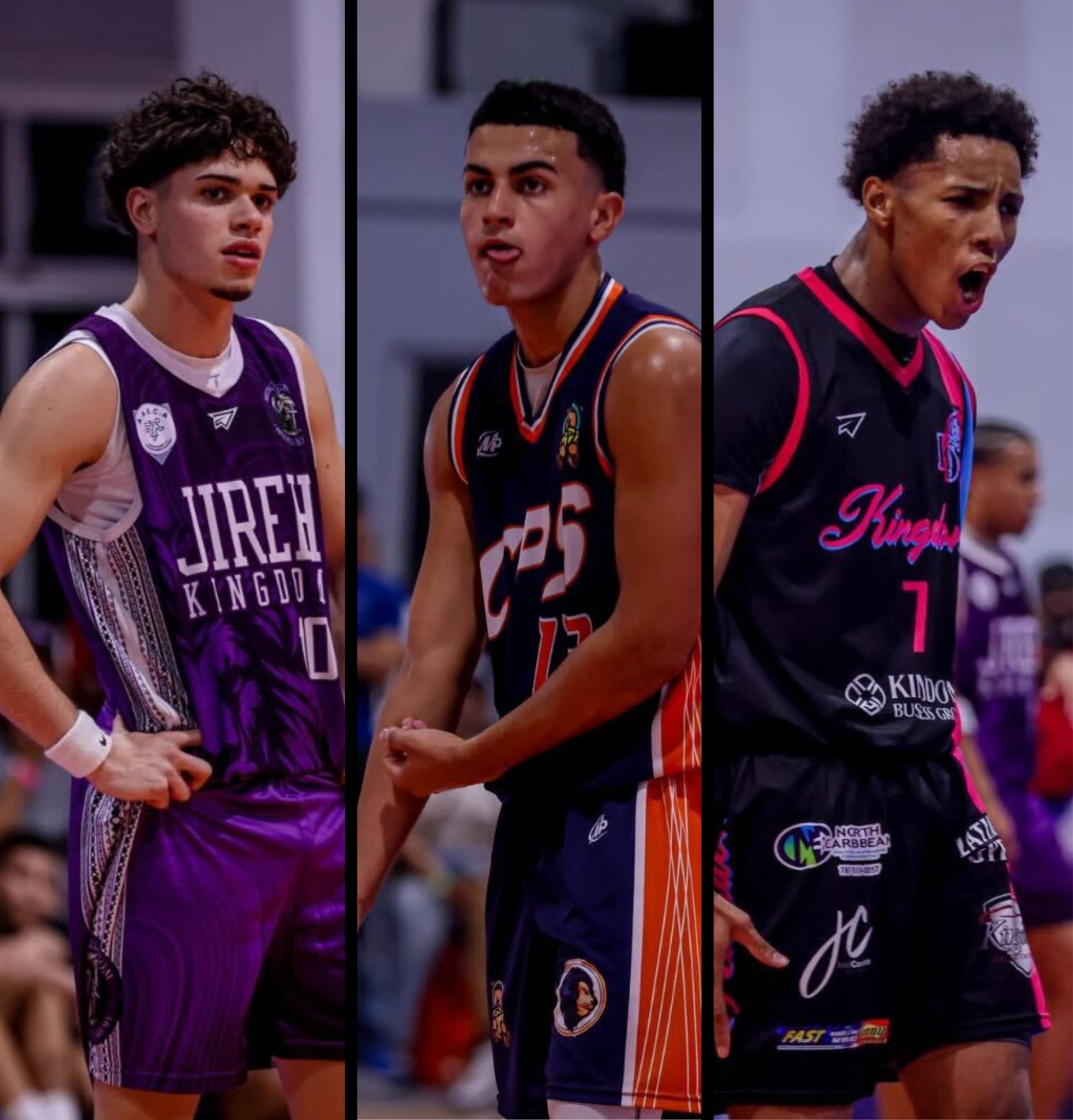 De izquierda a derecha: Edgar Acevedo, de Jireh Kingdom Christian Academy; Edrick Camacho, de Caguas Private School; y Caleb Andino, de The Kingdom Christian Academy.
