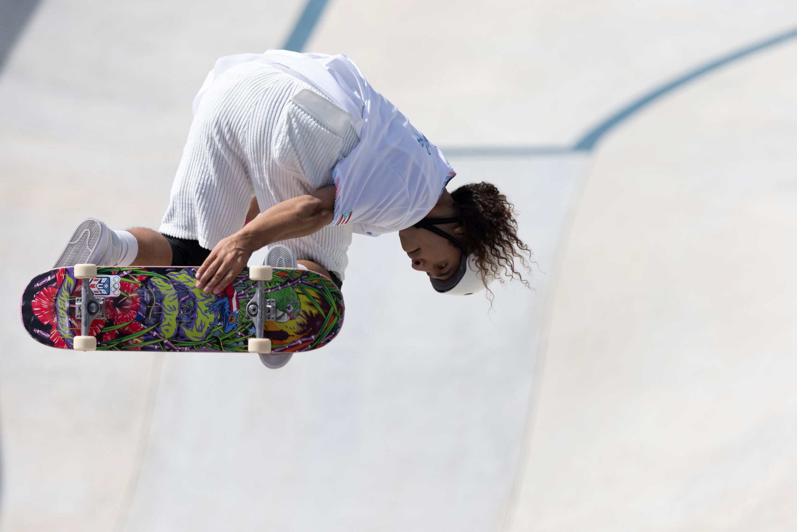 El skater puertorriqueño Steven Piñeiro necesitaba ejecutar una alta puntuación en su tercera y última rutina para avanzar a la final de la modalidad Park pero no pudo completar su ejecución.