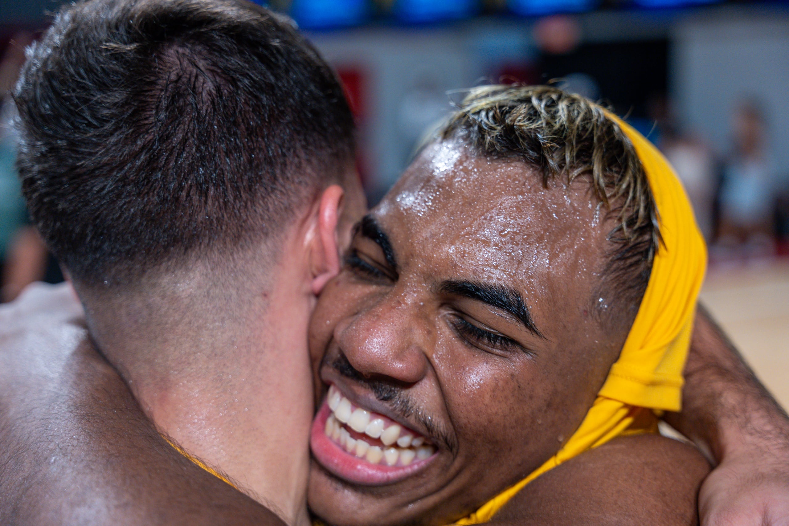 Yeantonio Acosta celebra la victoria.