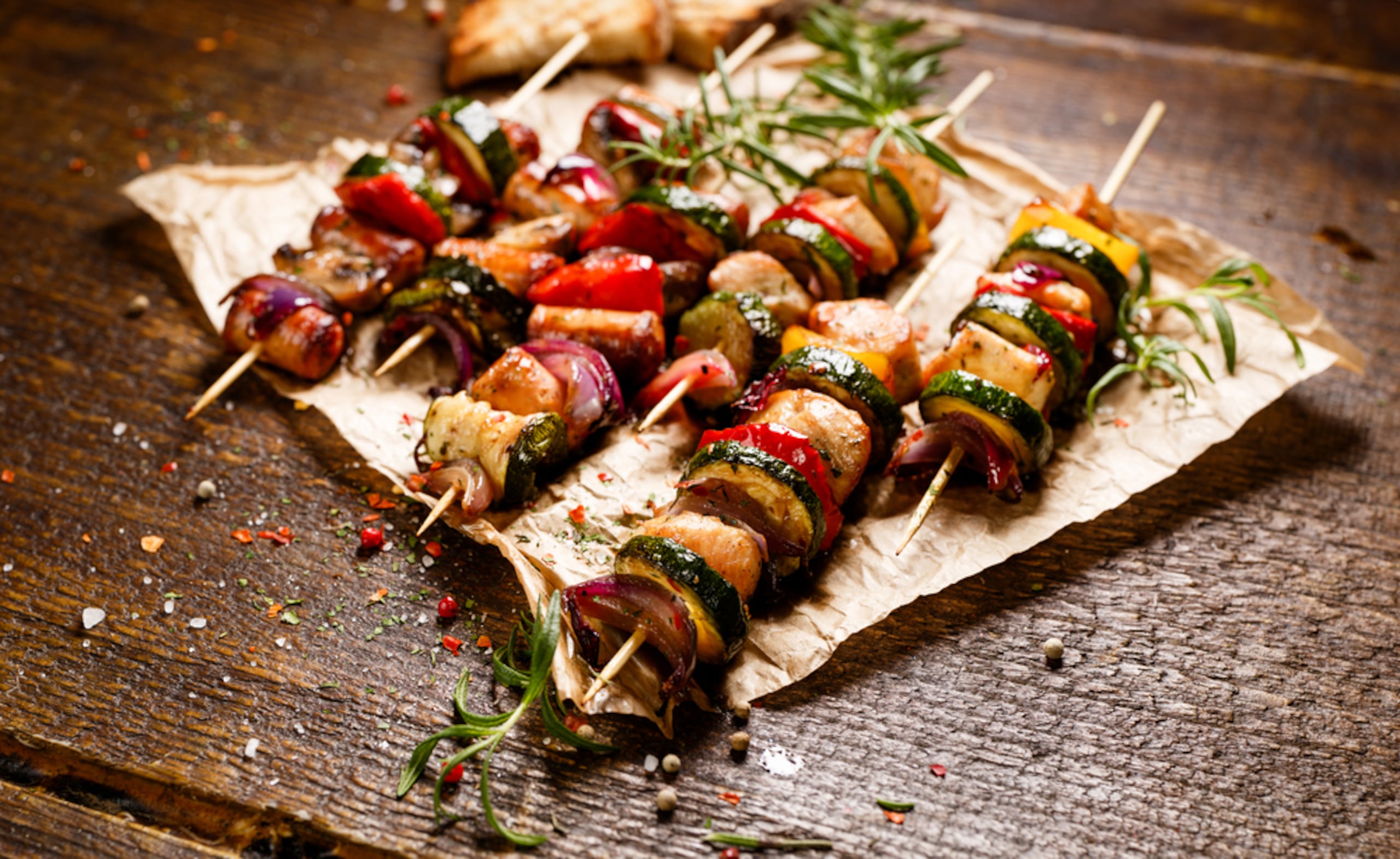 Brochetas de pollo