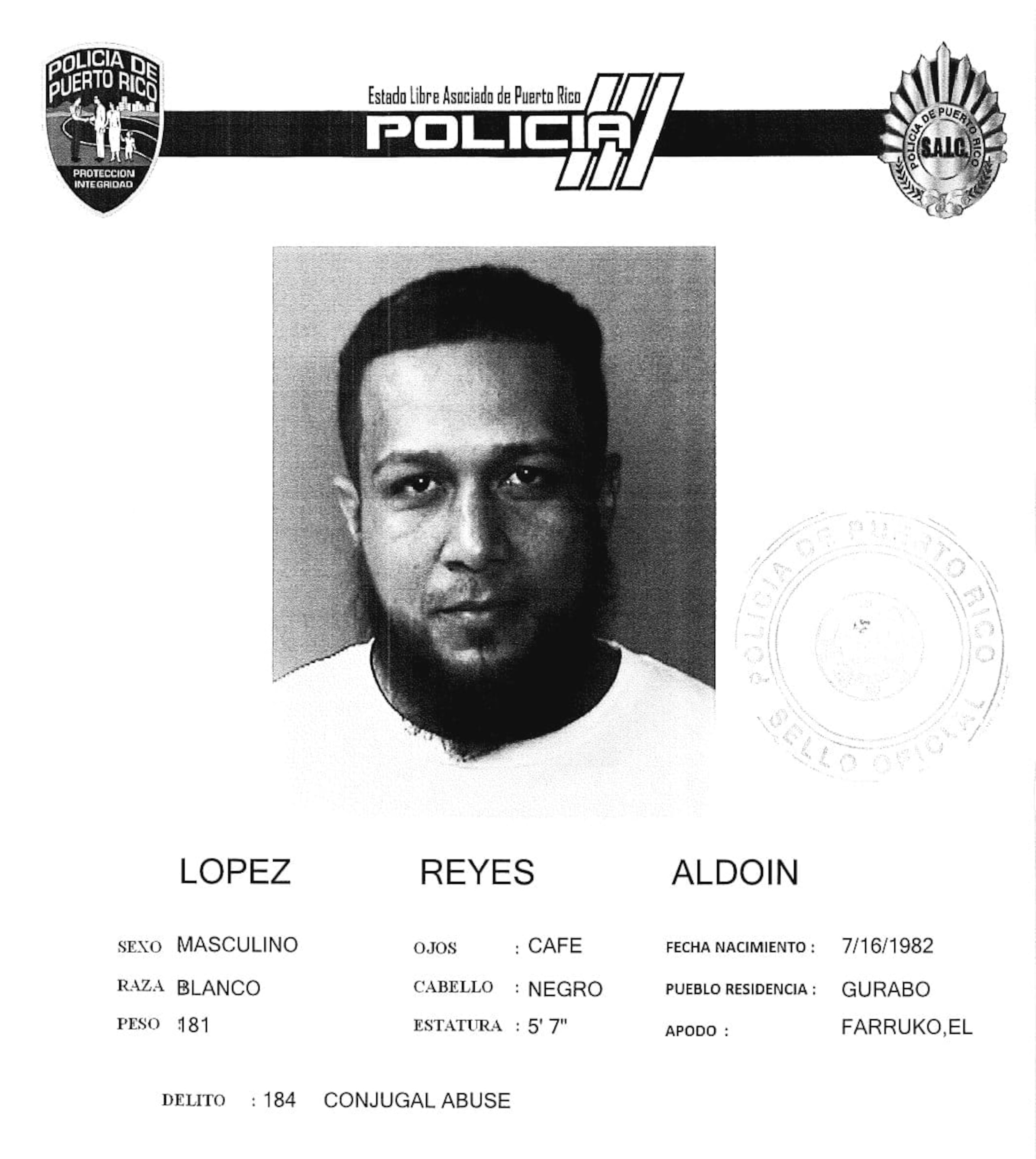 Aldoin López Reyes fue asesinado el 26 de febrero de 2024, frente a su residencia en las Parcelas Nuevas del barrio Celada, en Gurabo.