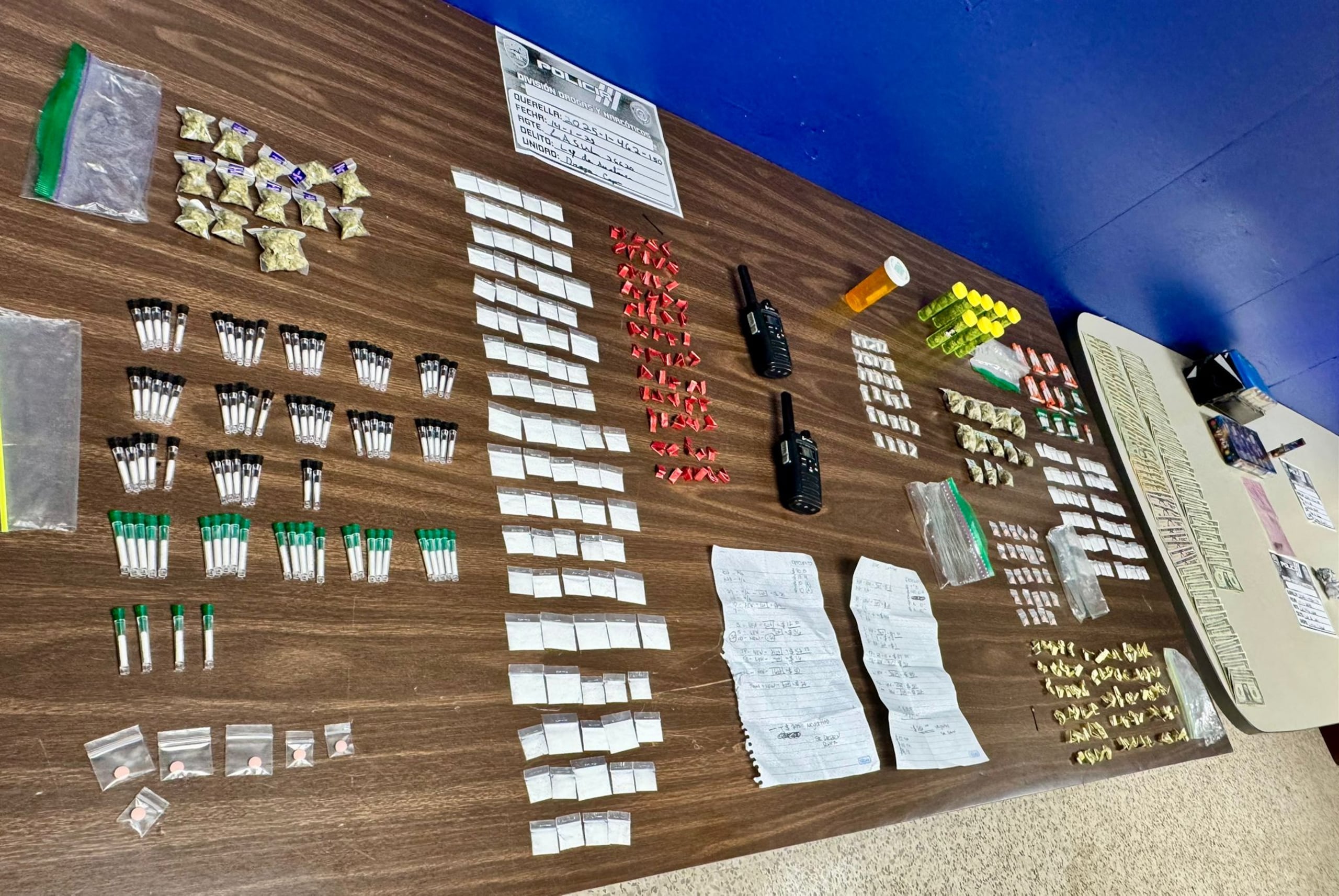 Nueve personas fueron arrestadas, incluyendo al líder de la organización criminal del residencial Alejandrino en Guaynabo, tras ocupar drogas en varios allanamientos.