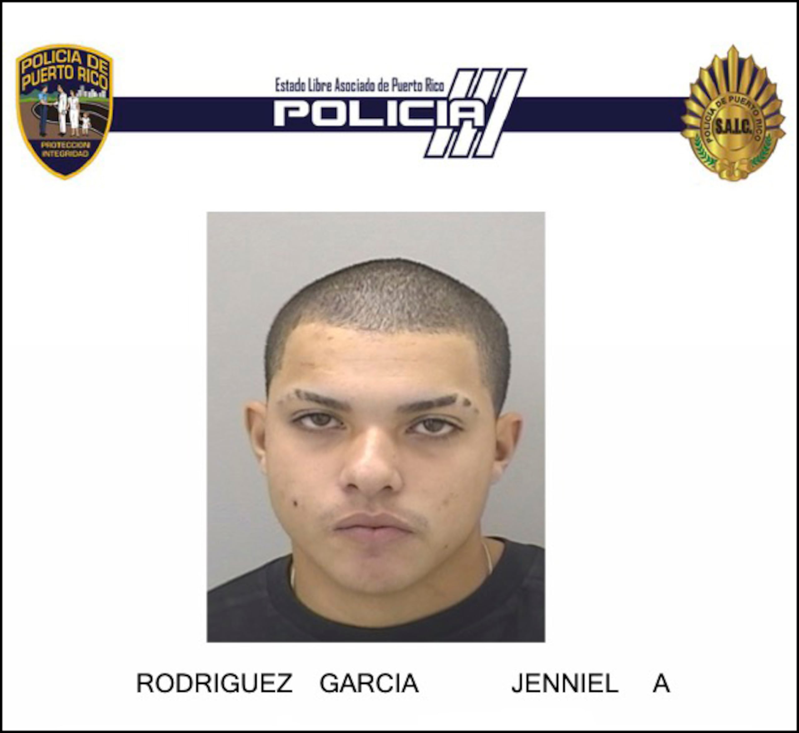 Jenniel Rodríguez García fue fichado en el Cuartel General de la Policía
