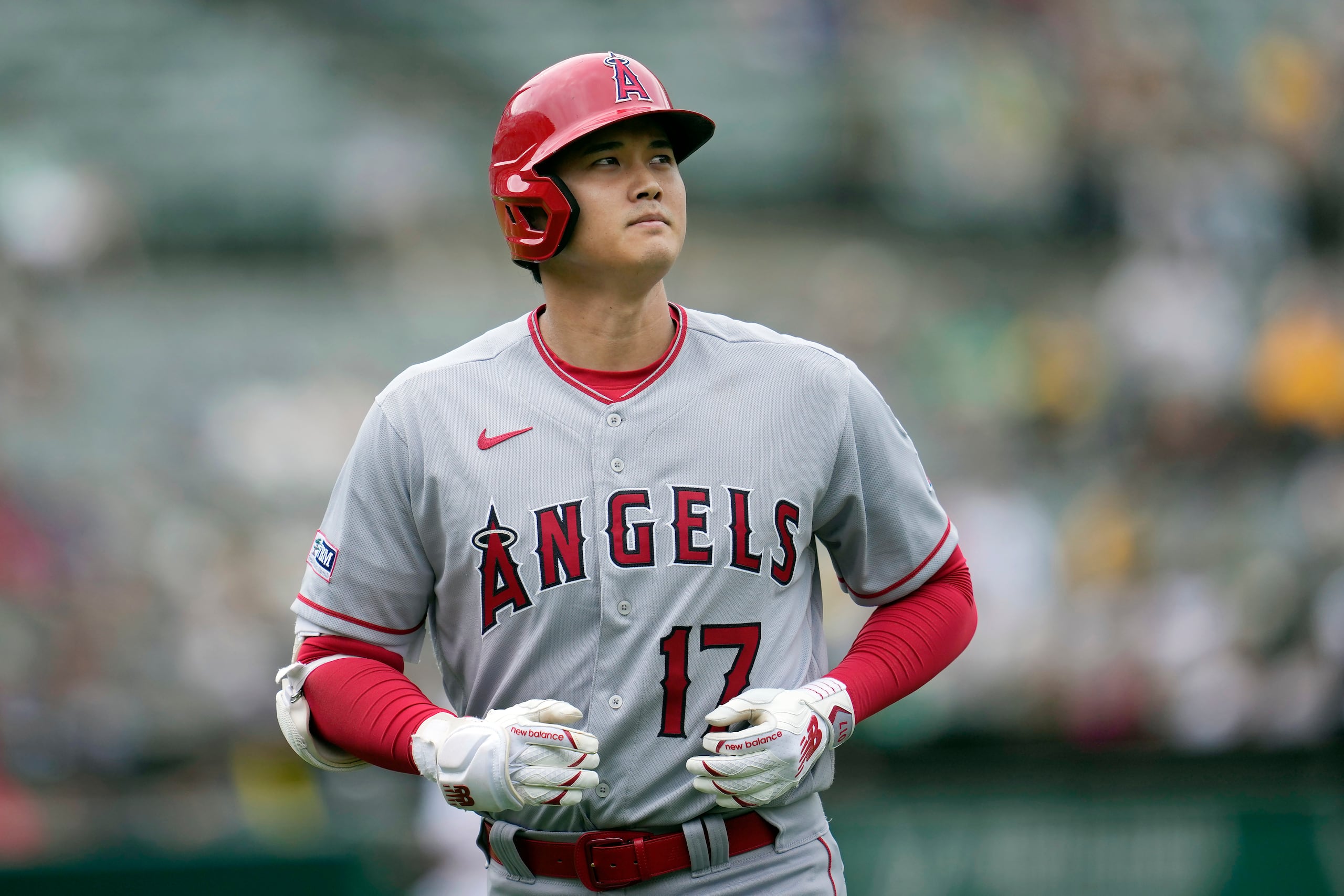 Shohei Ohtani, de los Angels de Los Ángeles, durante un partido contra los Athletics de Oakland.