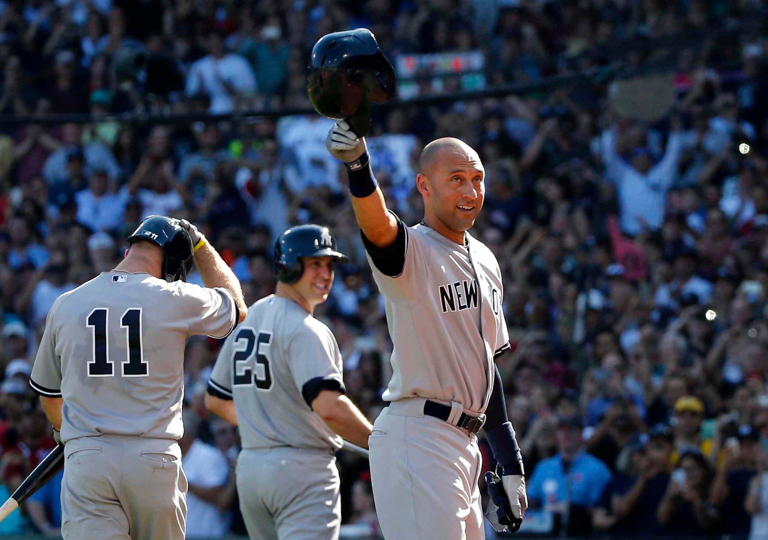 Derek Jeter en su último juego en las Grandes Ligas en el 2014. (AP)
