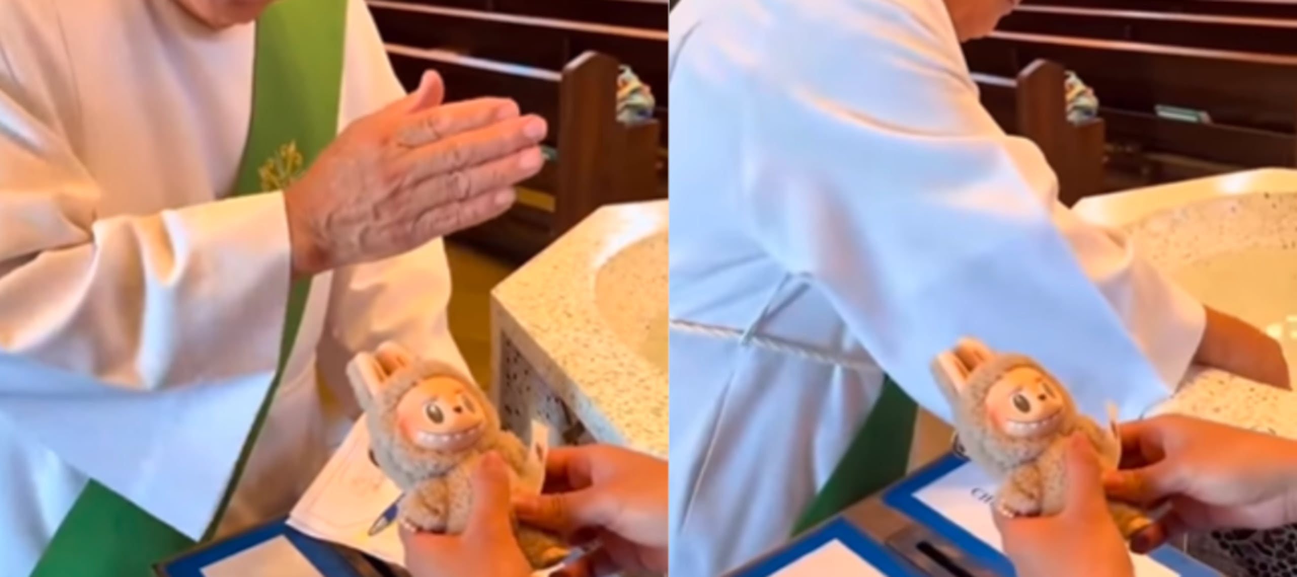 El sacerdote cumplió la petición de la joven.