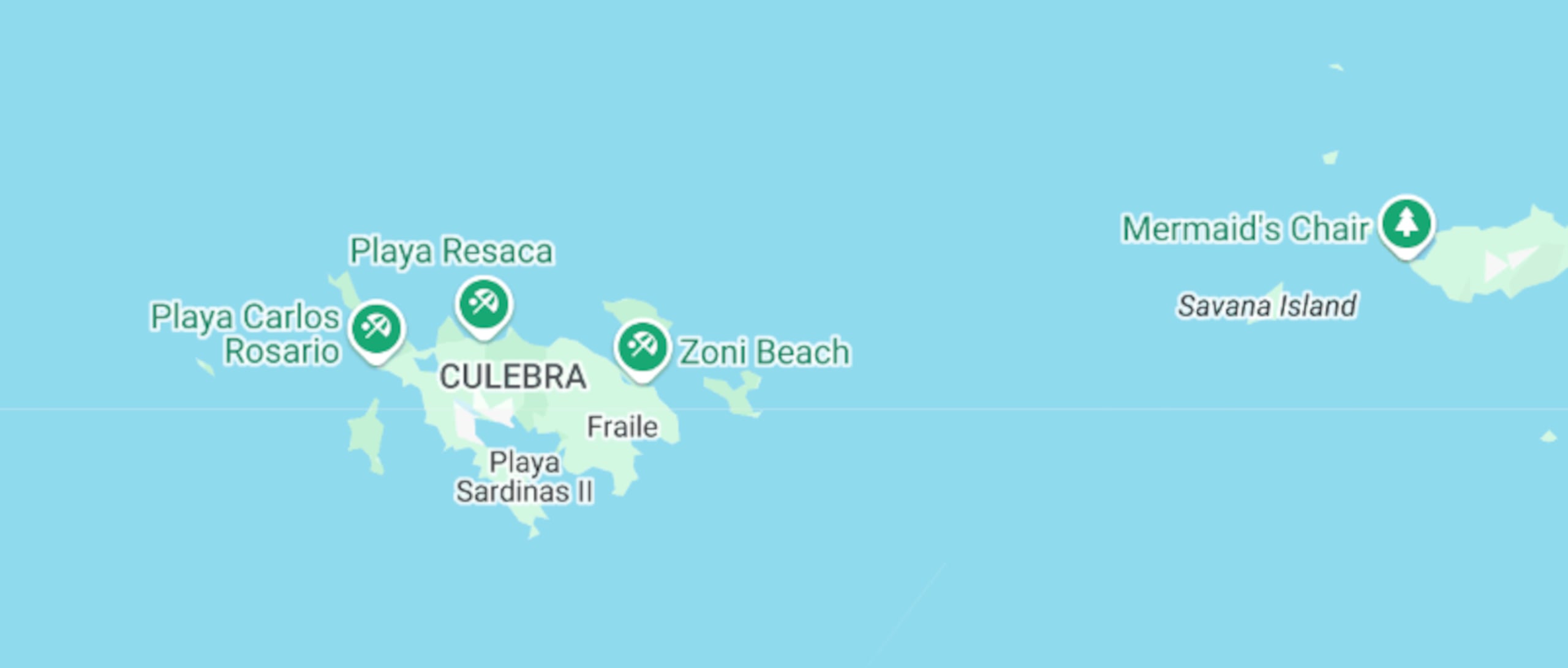 Cayo Savana está a unas 3 millas al este de Culebra.