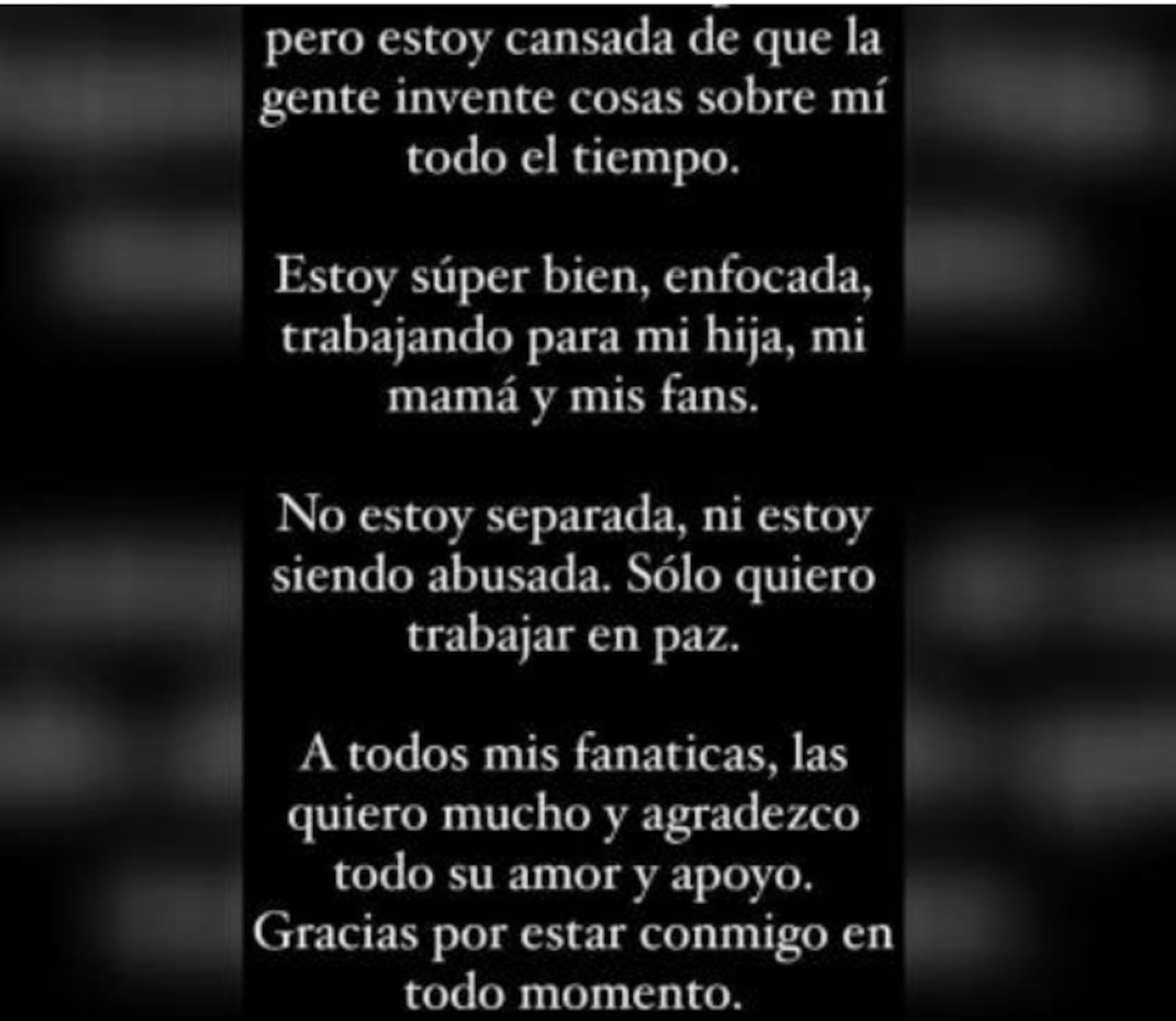 Mensaje de Yailín la más viral en redes sociales