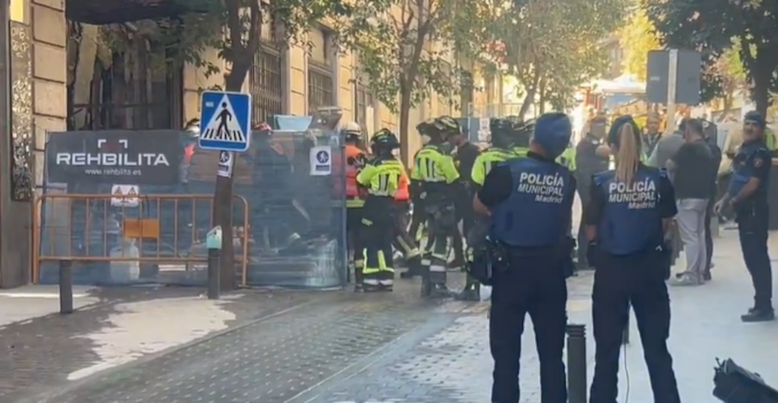 Se derrumba edificio en Madrid