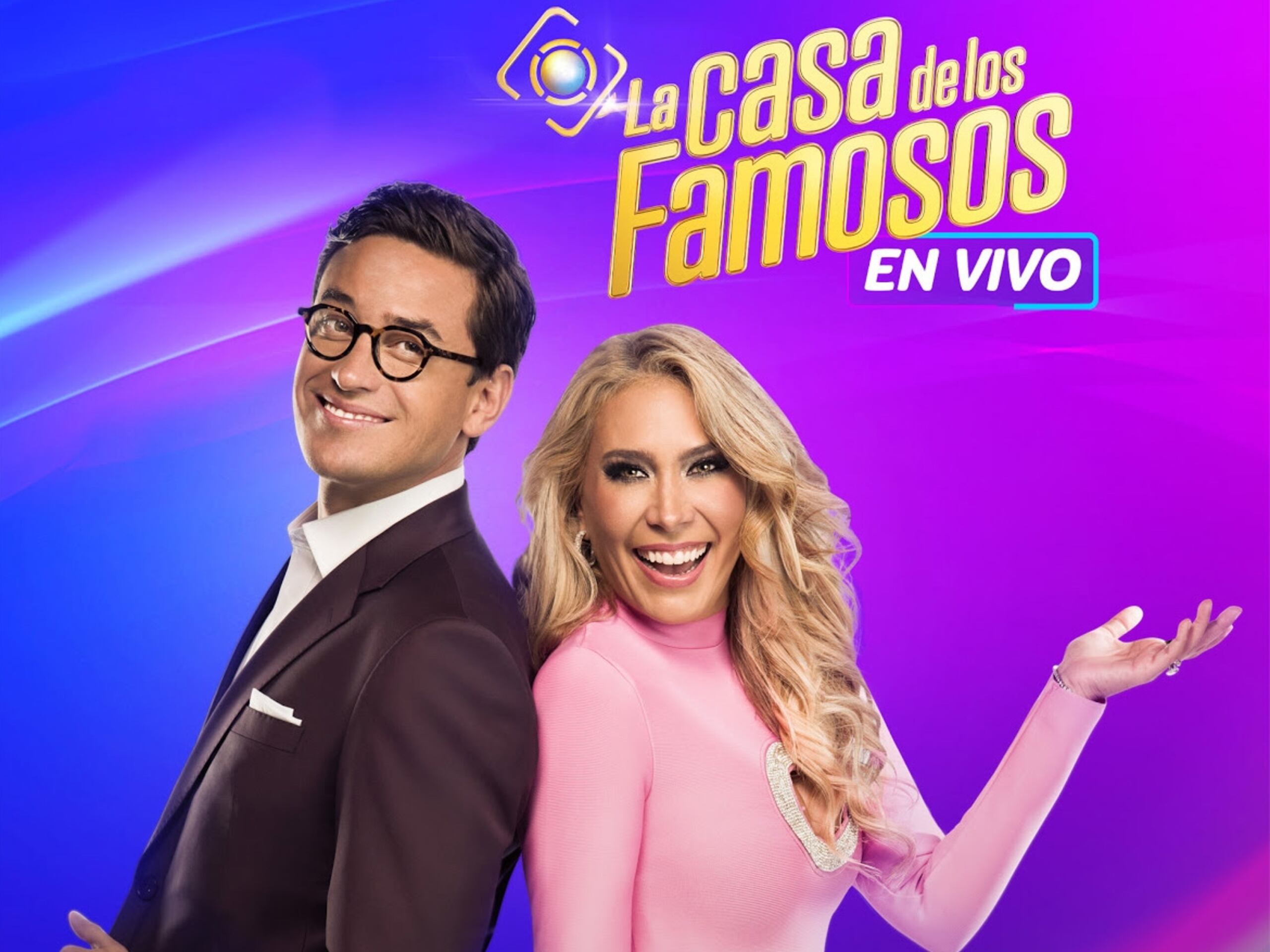 En la foto, los animadores de La casa de los famosos, Nacho Lozano y Jimena Gallego.