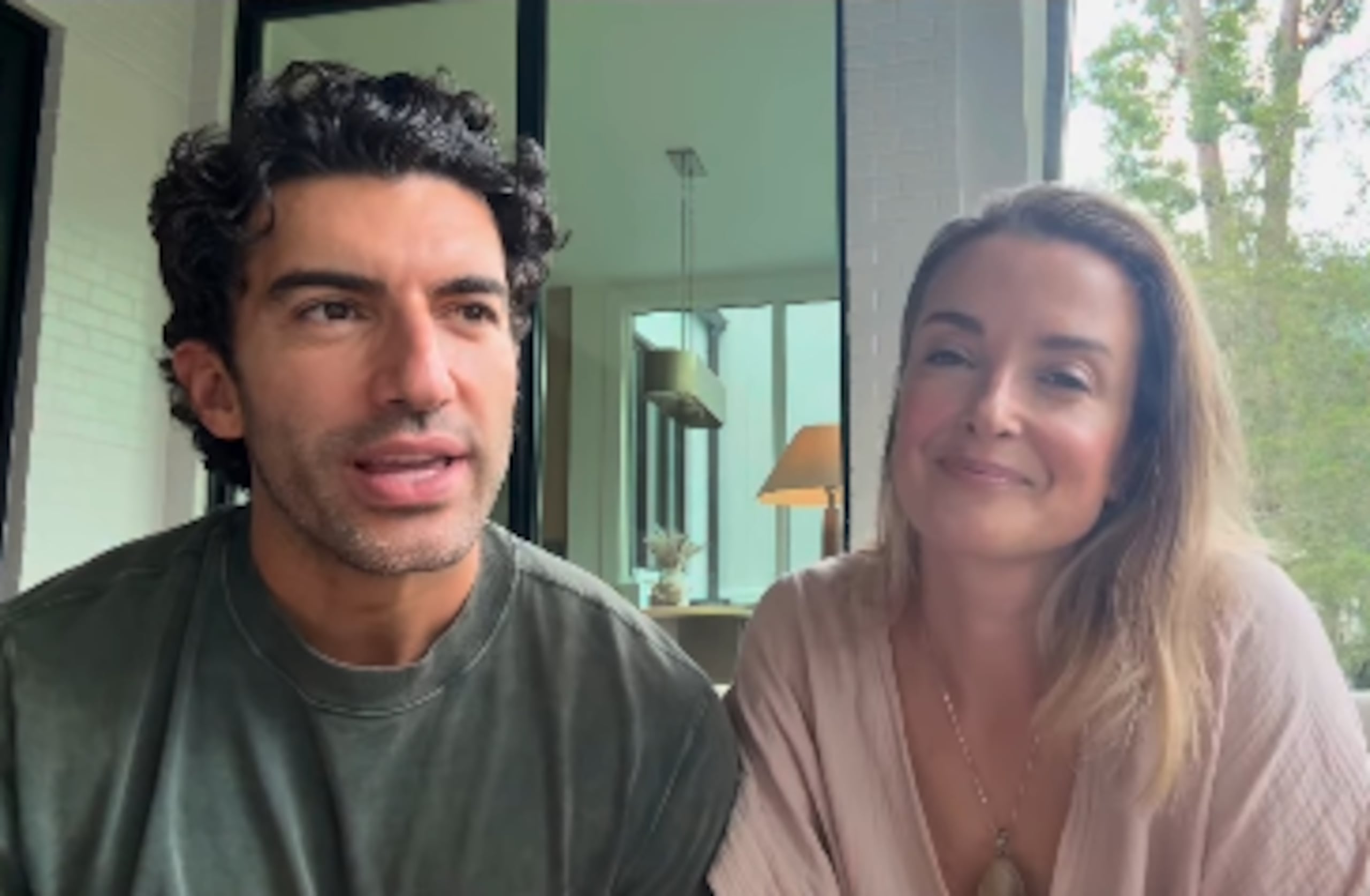 Justin Baldoni y su esposa.