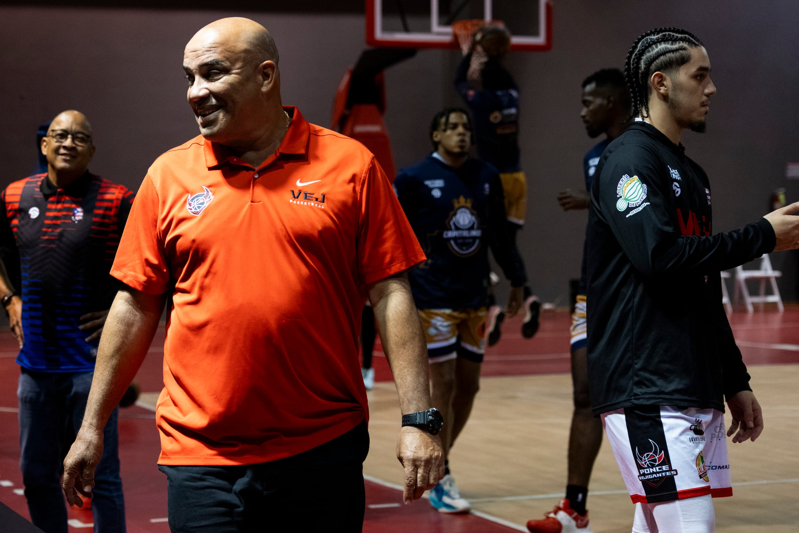 Manolo Cintrón durante el primer juego de la pasada serie final de la Liga de Baloncesto Puertorriqueña entre los Vejigantes de Ponce y los Capitalinos de San Juan.