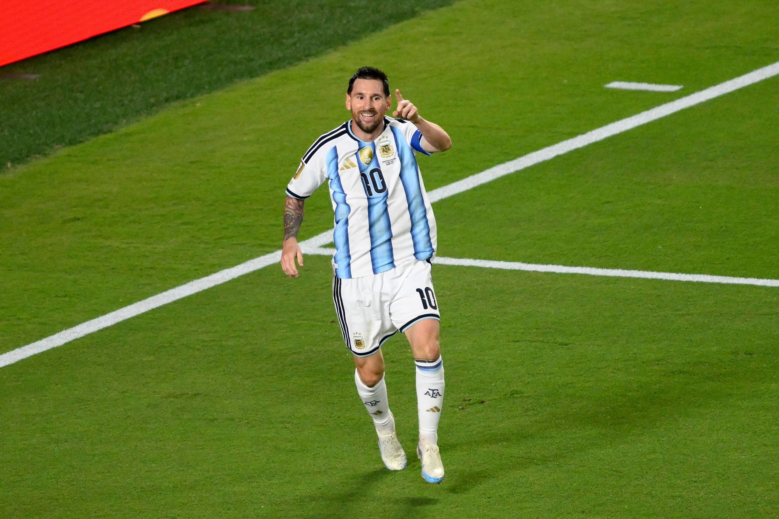 Messi durante el primer juego de este Mundial.