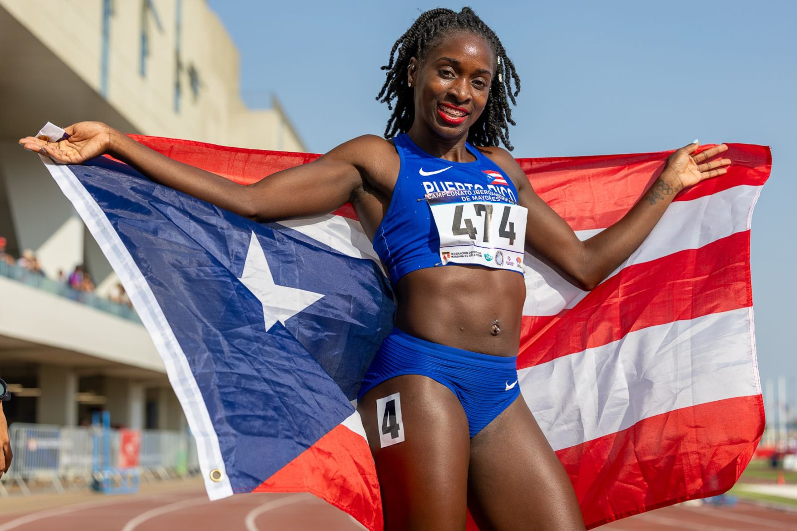 La boricua Grace Claxton en el Campeonato Iberoamericano de Atletismo.