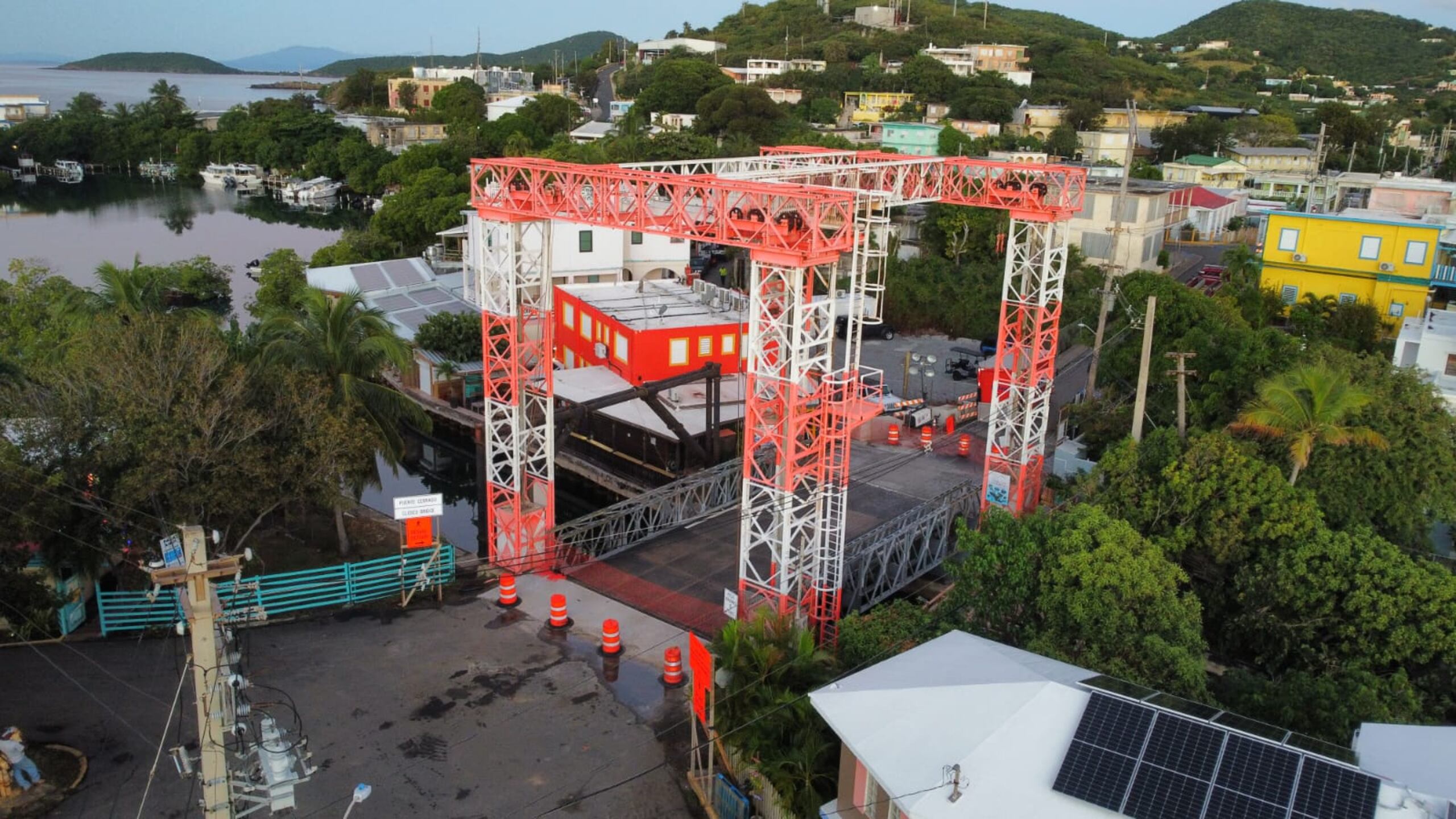 Así quedó el nuevo puente en Culebra.