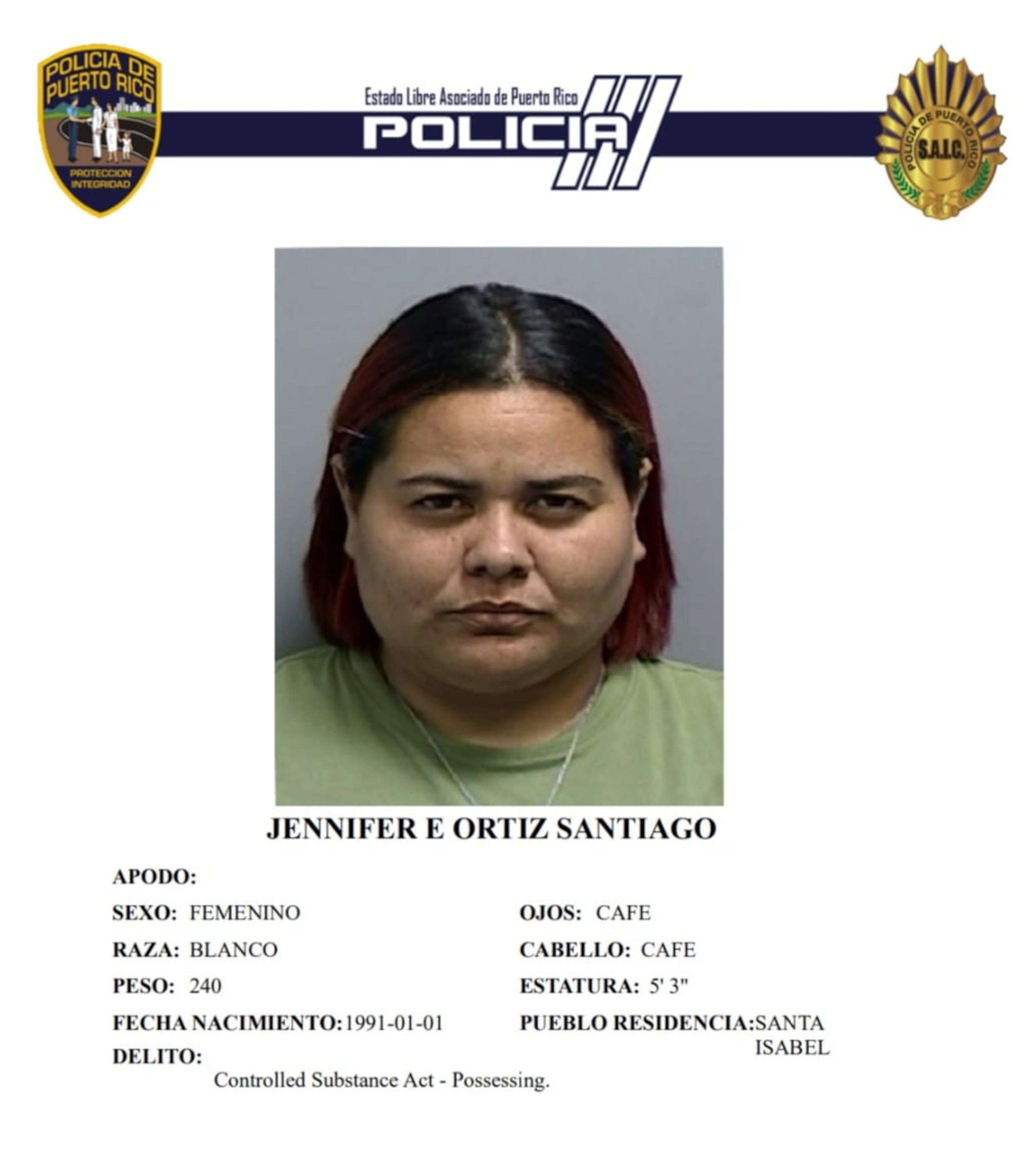Jennifer E. Ortiz Santiago fue herida de bala en la barriada Felicia, en Santa Isabel, y falleció horas más tarde, en Centro Médico.
