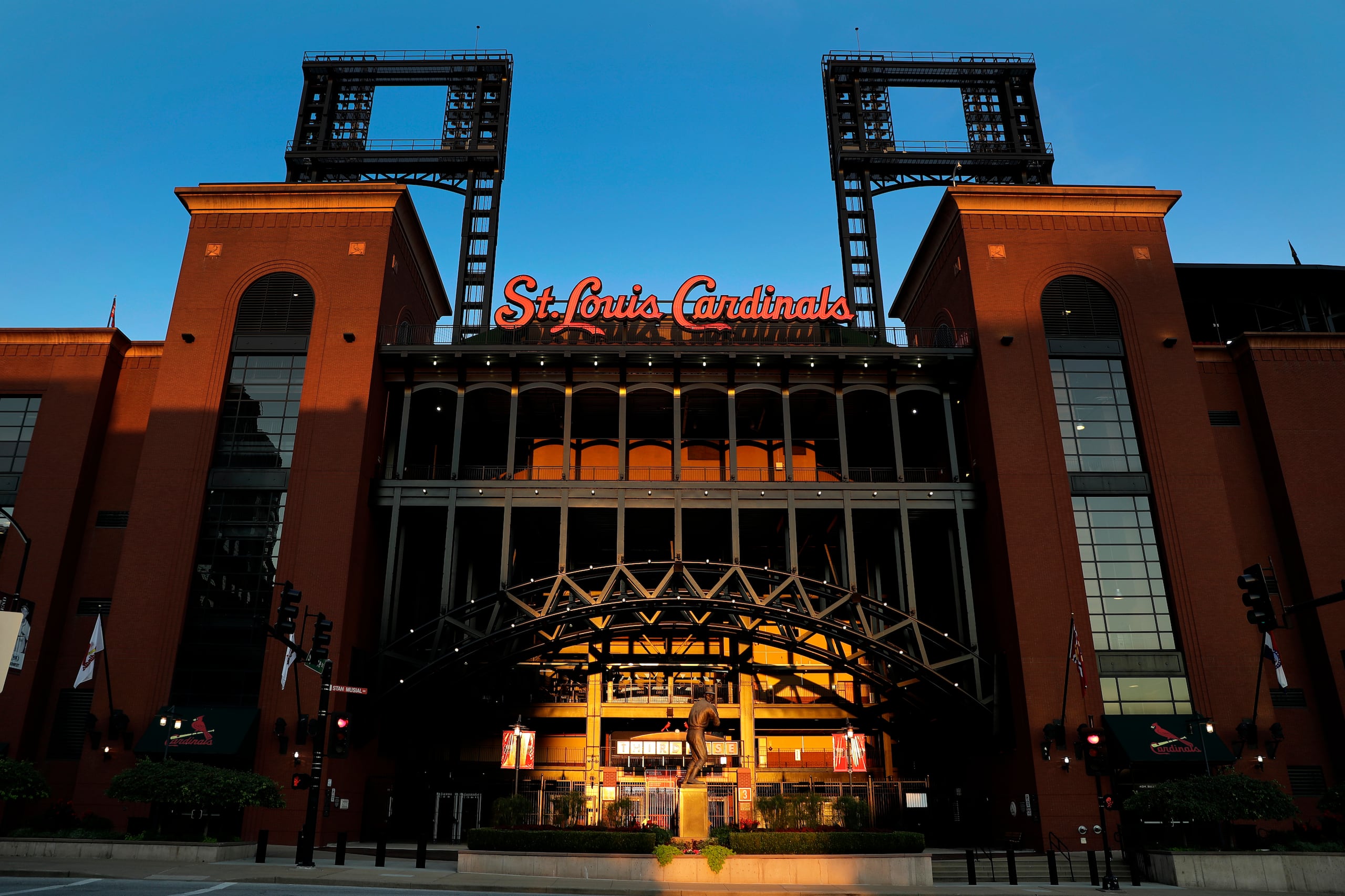 Vista del Busch Stadium, casa de los Cardenales de San Luis.