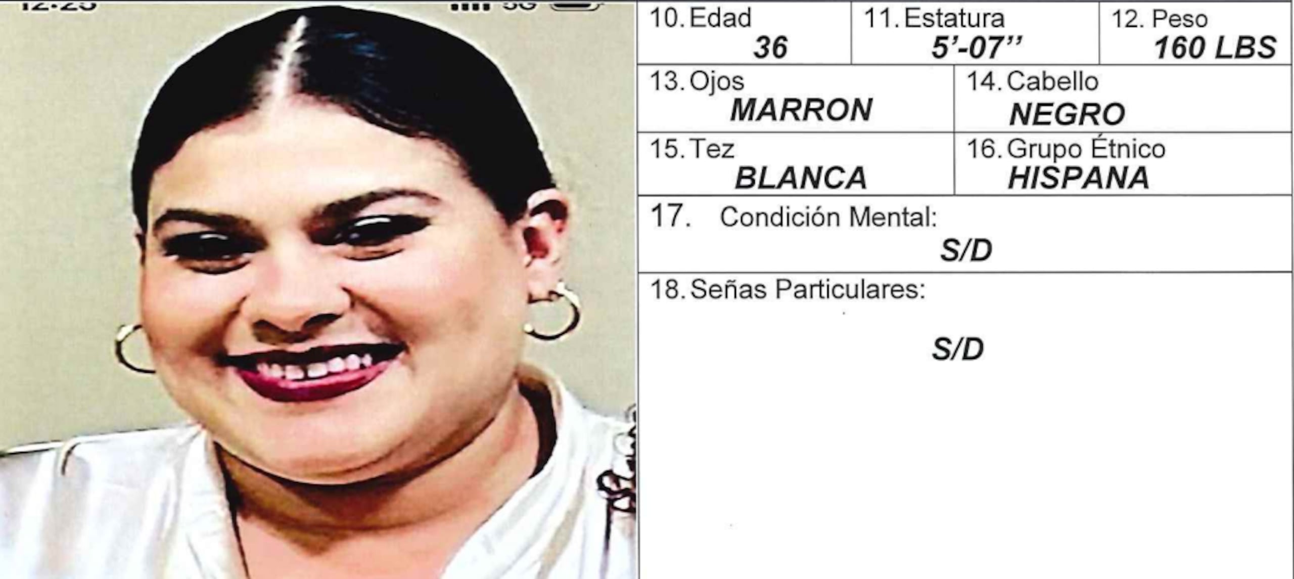 Nichole Dennise Cruz Guzmán, mujer reportada como desaparecida