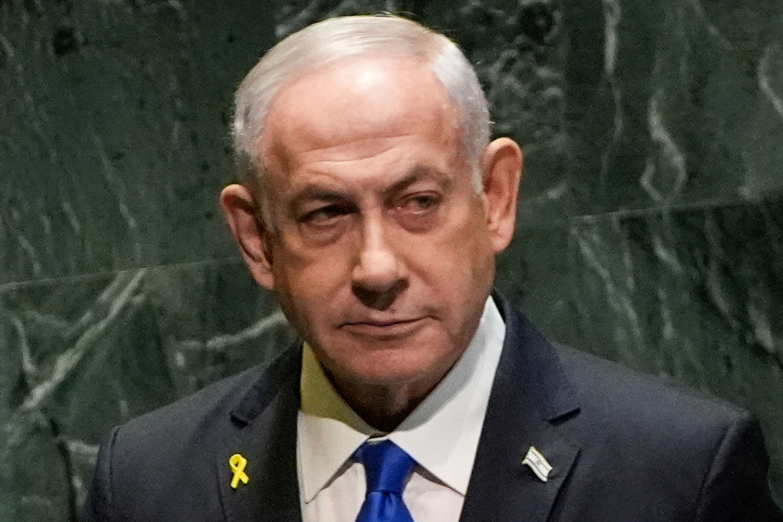 En esta imagen de archivo, el primer ministro de Israel, Benjamin Netanyahu, se dirige a la 79na sesión de la Asamblea General de Naciones Unidas.