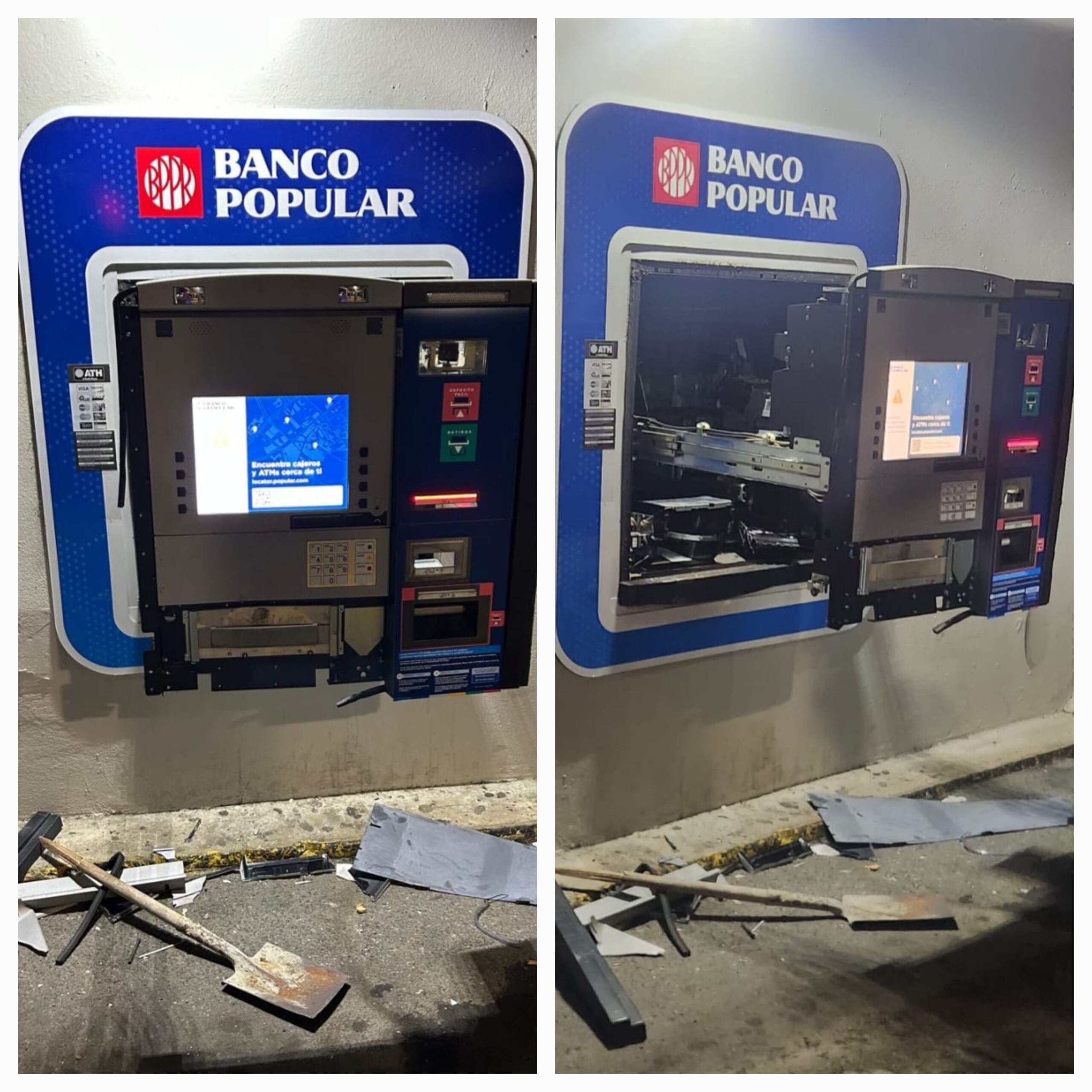 Un hombre que se encontraba desmantelando un cajero automático en la sucursal del Banco Popular de la avenida Franklin Delano Roosevelt, en Puerto Nuevo, fue arrestado y acusado por estos hechos.