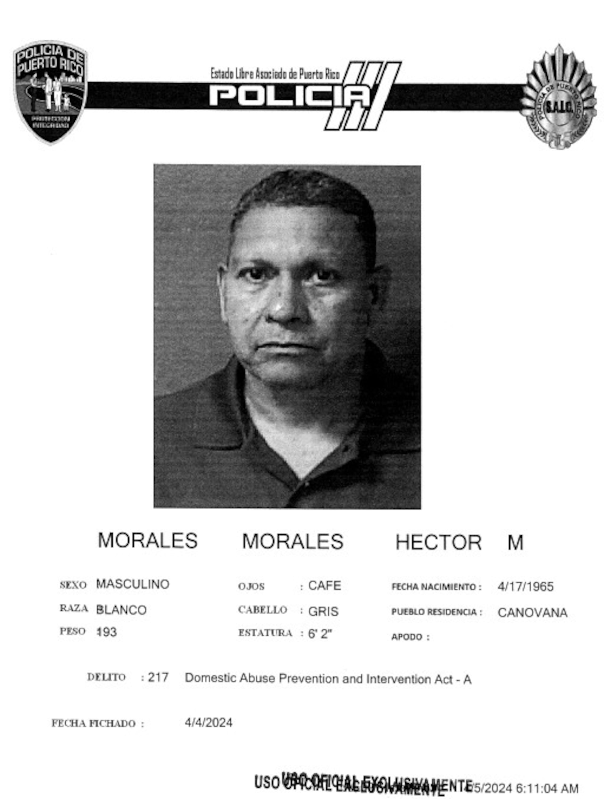 Ficha de Héctor M. Morales Morales