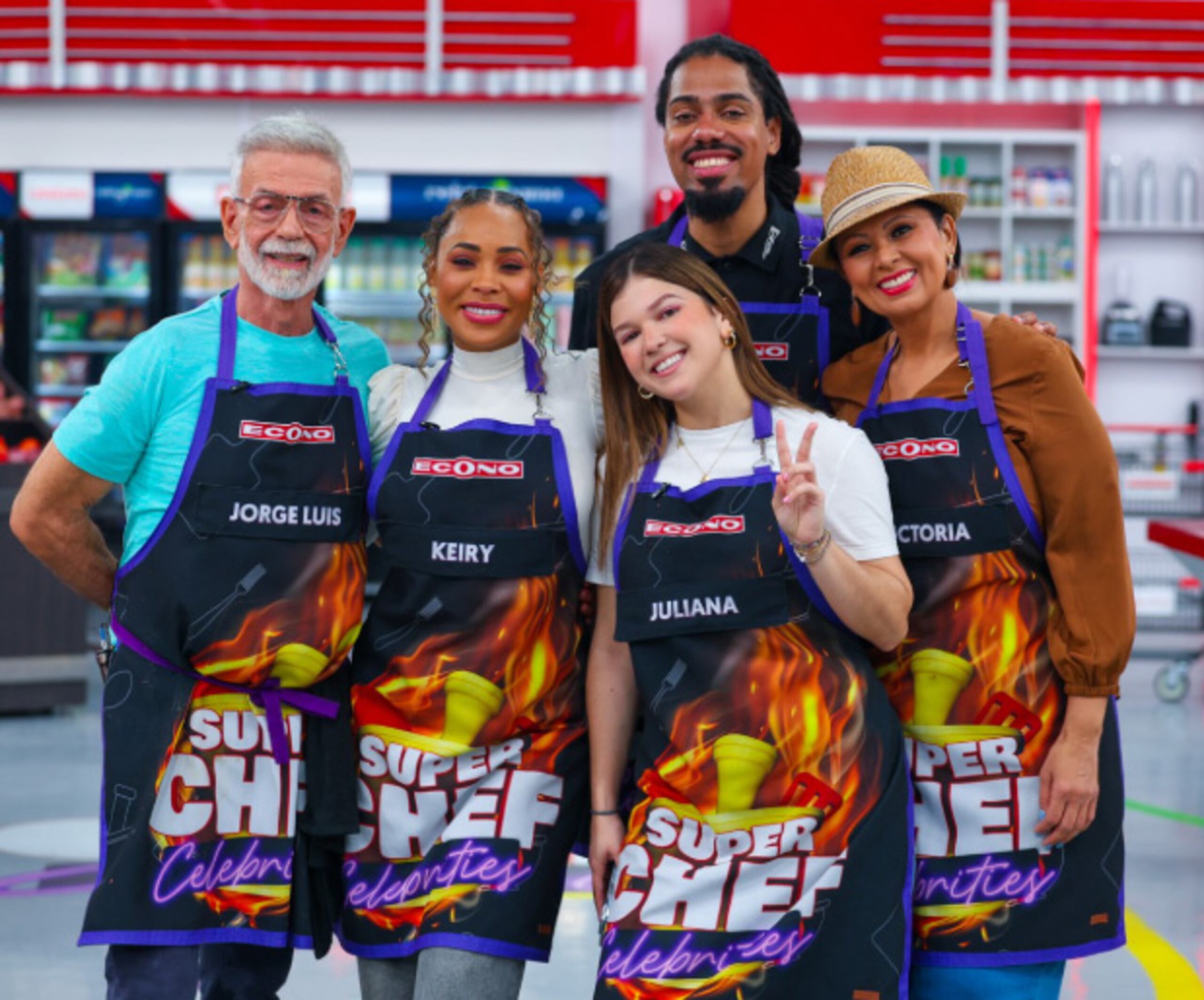 En la foto, Jorge Luis Ramos, Keiry Narváez, Keropi Sánchez, Juliana Rivera y Victoria Sanabria