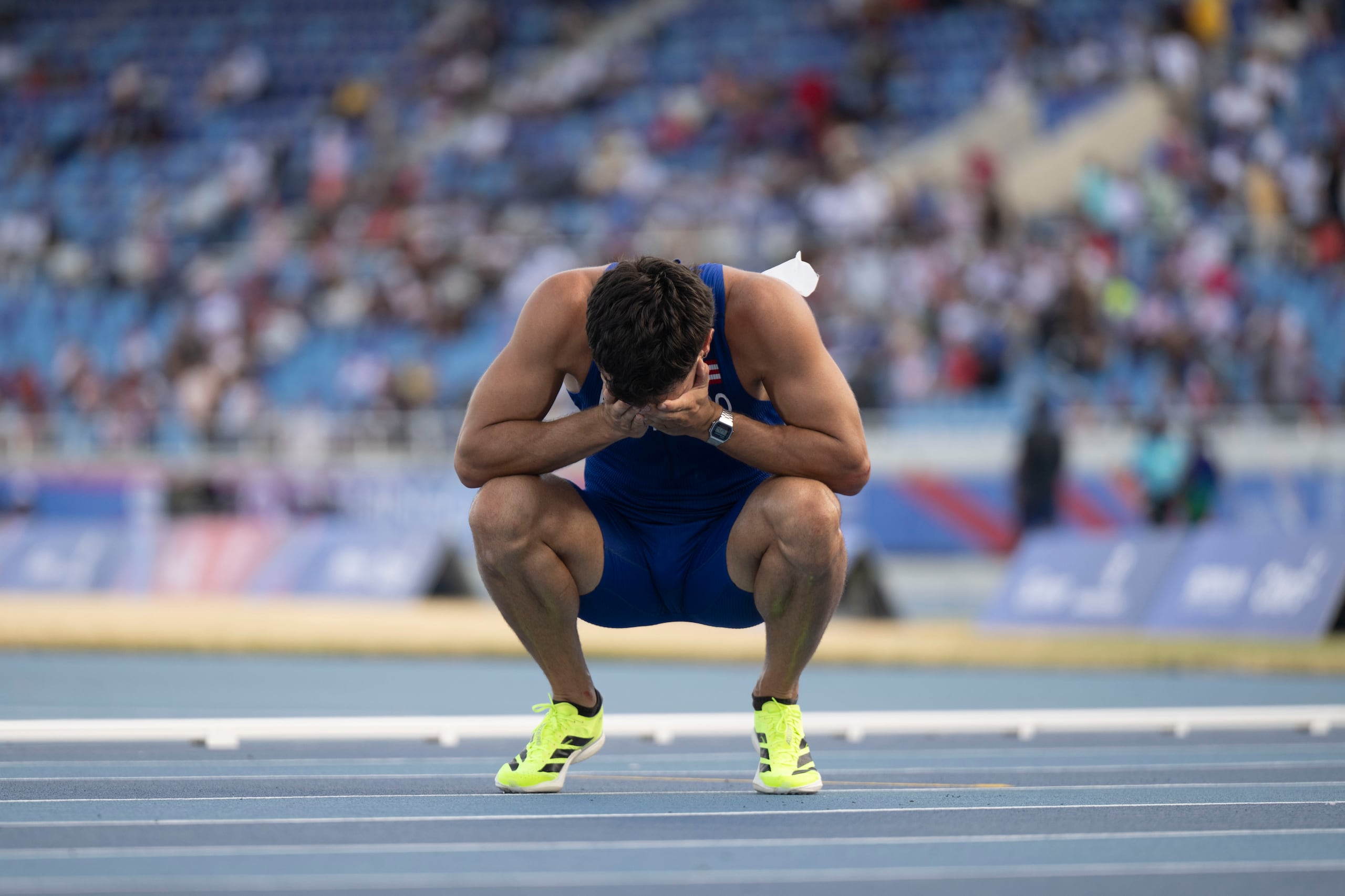 Yariel Soto durante su participación en el decatlón de los Juegos Centroamericanos y del Caribe Santo Domingo 2026.