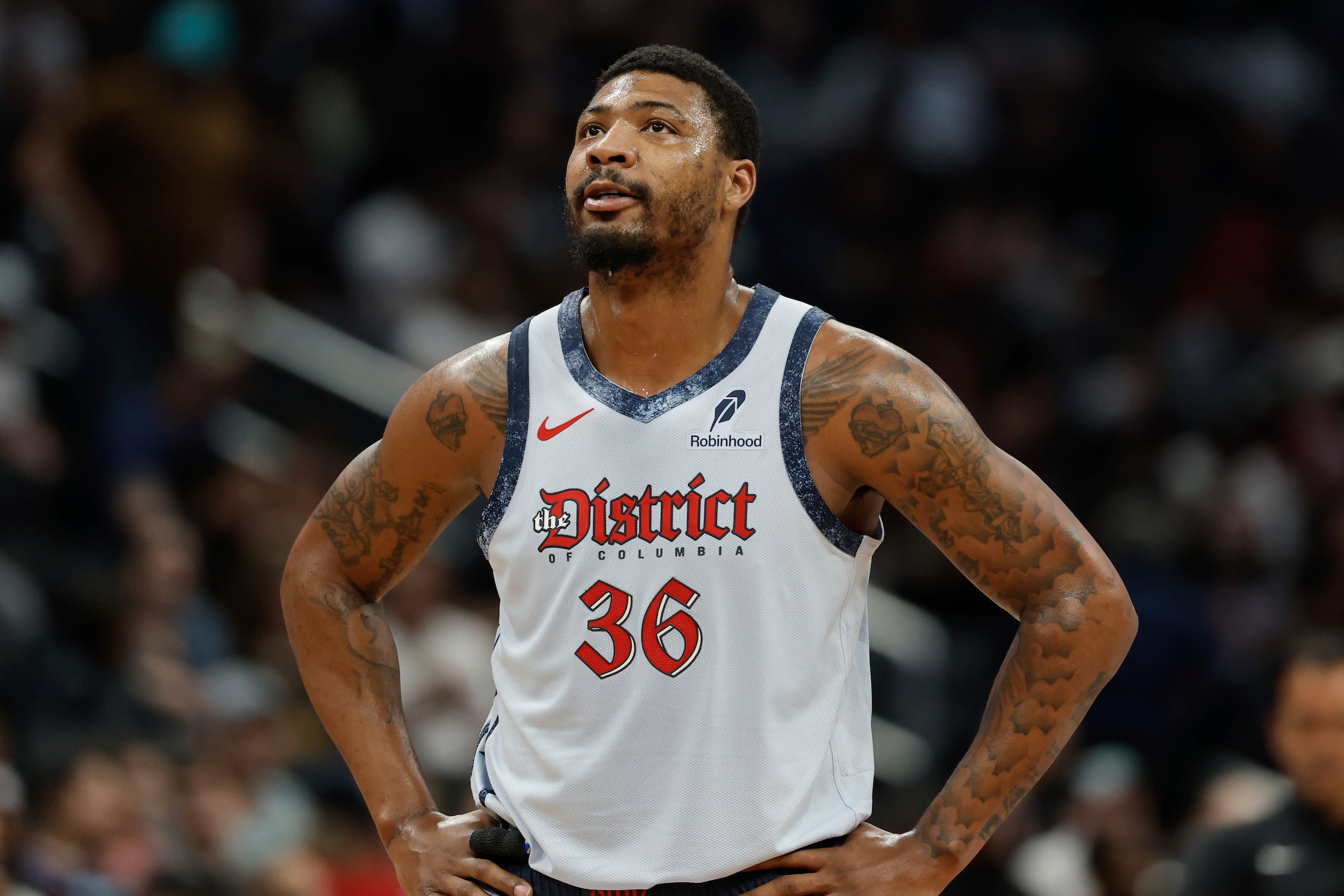 Marcus Smart solo jugó 15 partidos después de unirse a los Wizards en febrero pasado.