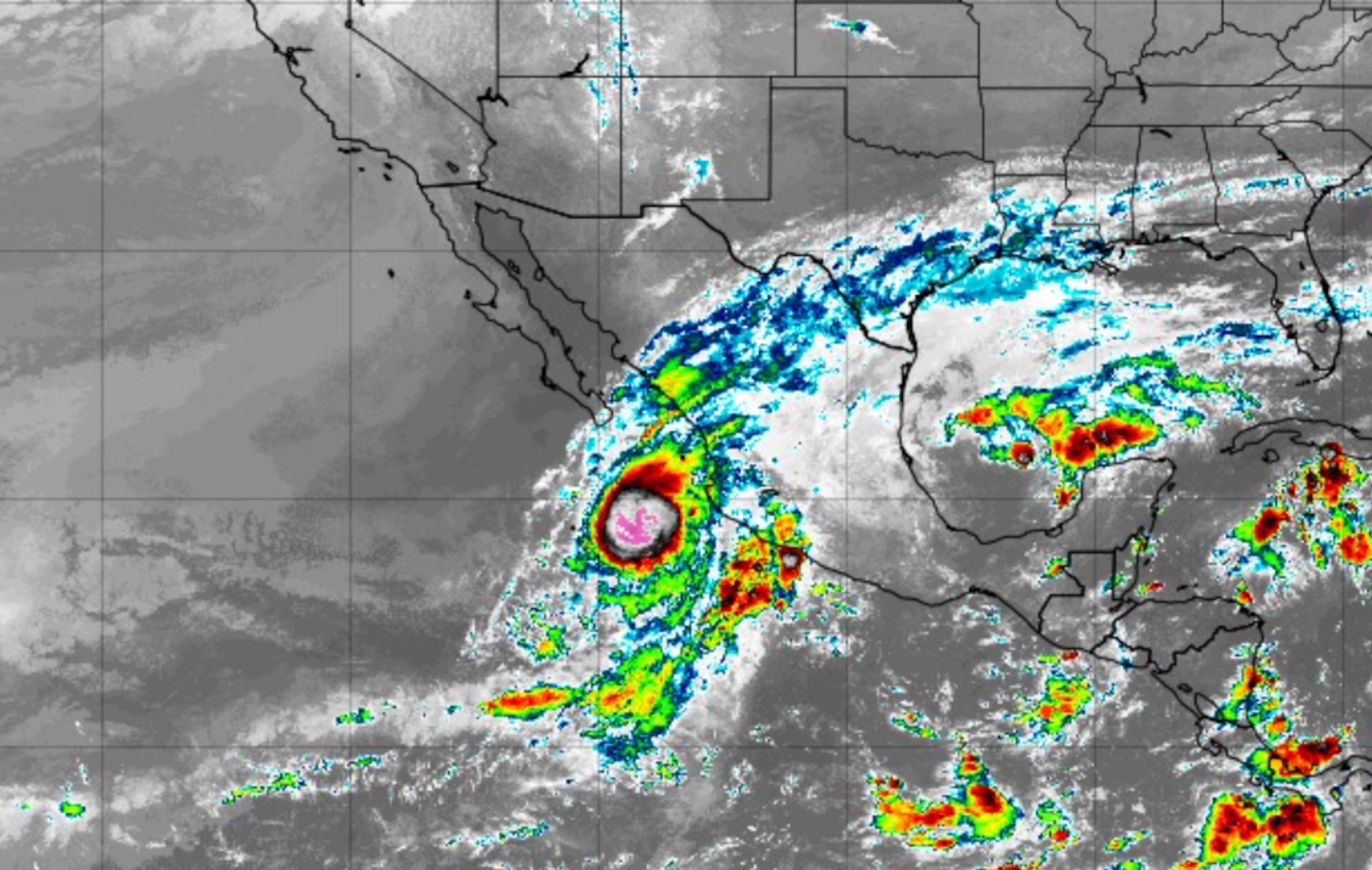 El huracán Lidia tiene vientos de 100 mph en la mañana del martes 10 de octubre. (NOAA)