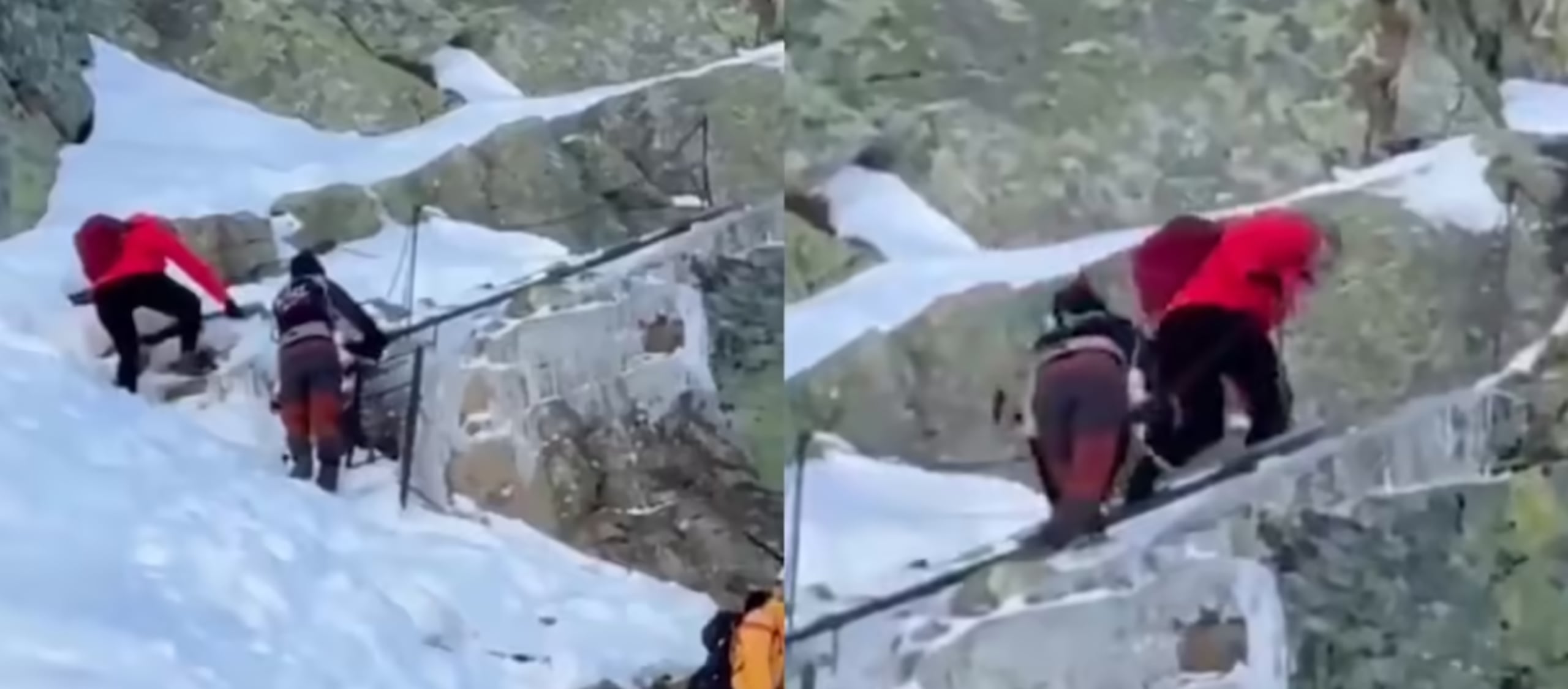 La pareja hizo caso omiso a las advertencies.