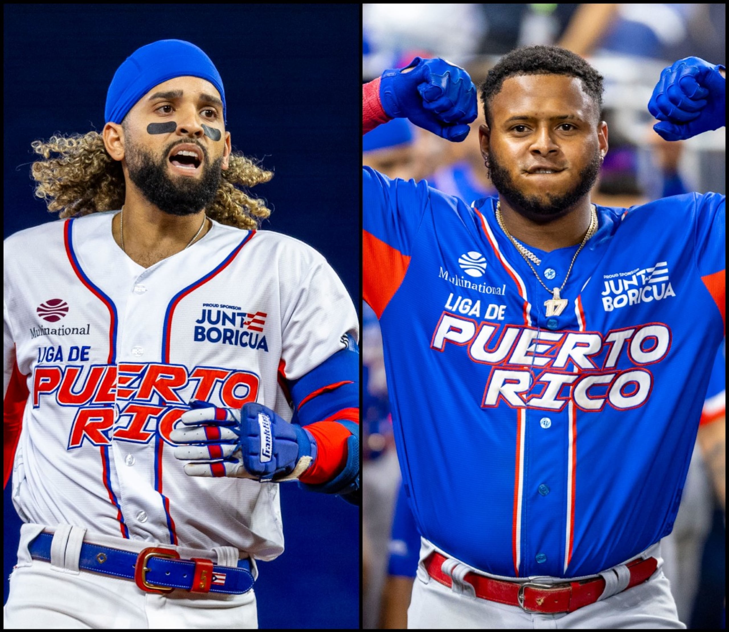 Jack López (izquierda) y Nelson Velázquez, integrante de los Criollos en la Serie del Caribe 2024.