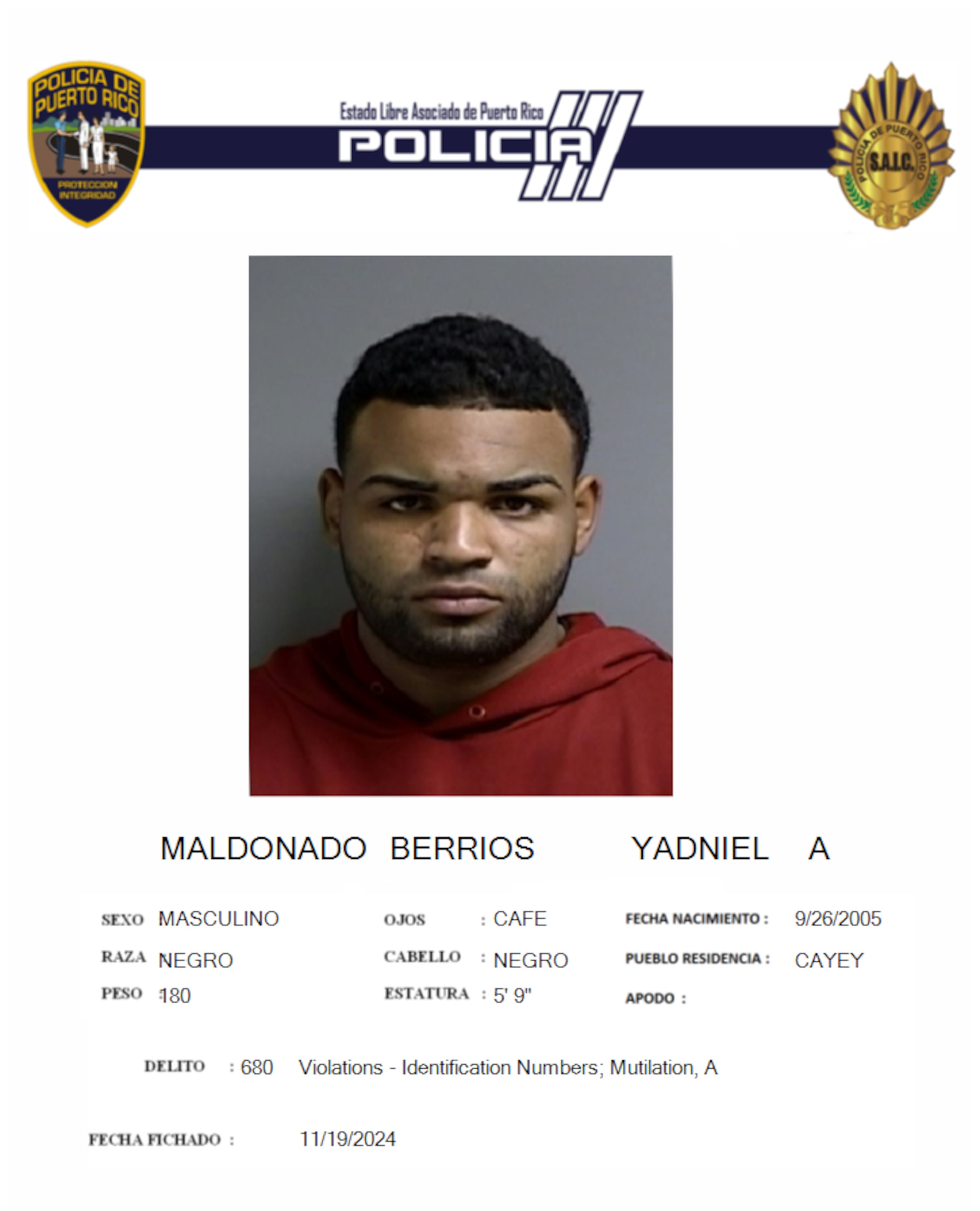 Yadniel A. Maldonado Berríos.