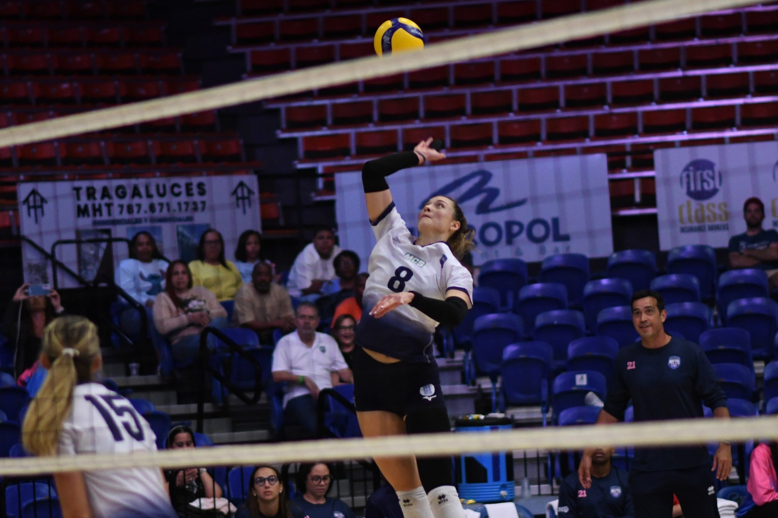 Rebecca Latham, refuerzo de las Mets de Guaynabo en la Liga de Voleibol Superior Femenino.