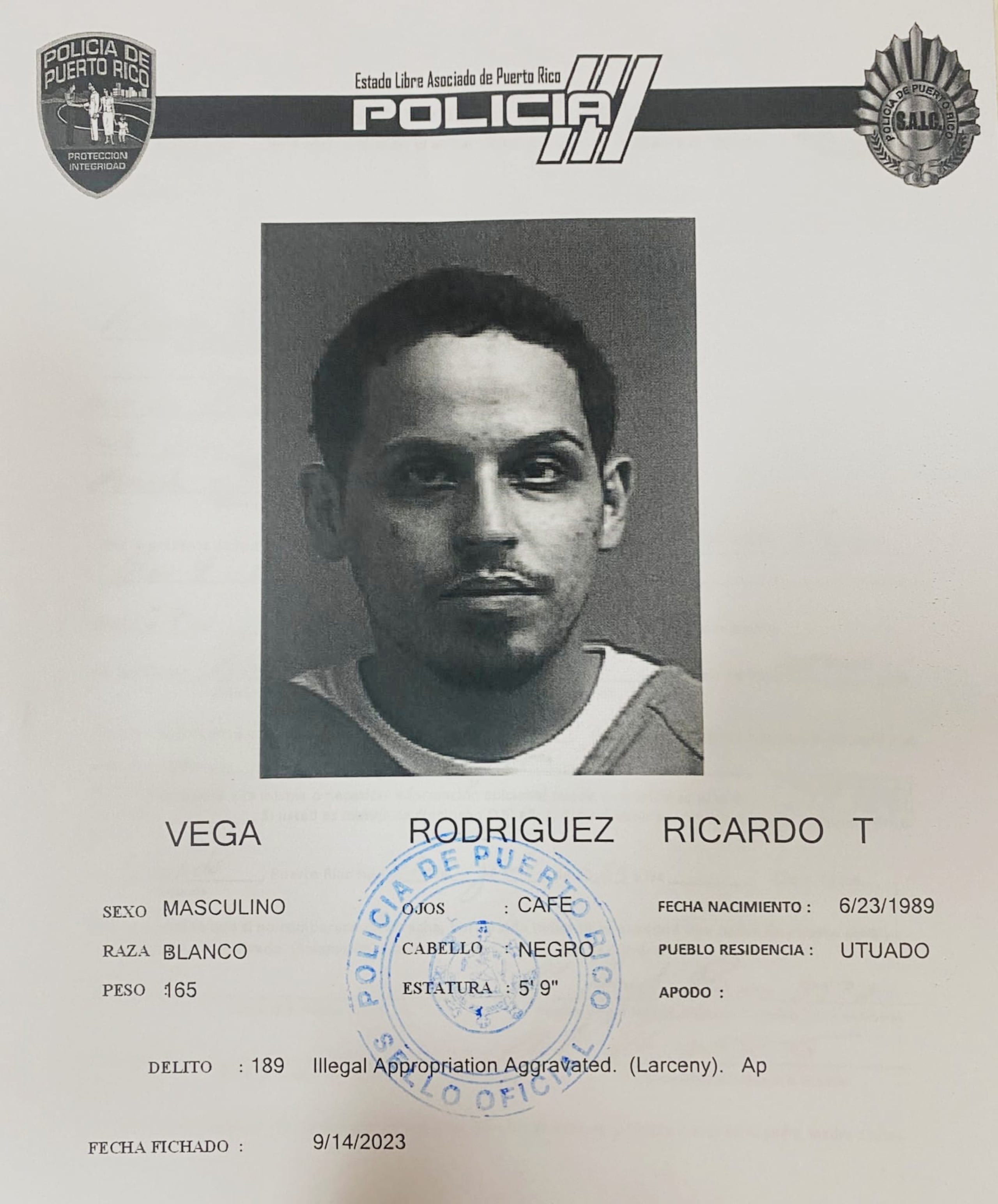 Ricardo Vega Rodríguez, de 35 años, enfrenta cargos por cargos de fraude en la ejecución de una obra y apropiación ilegal.