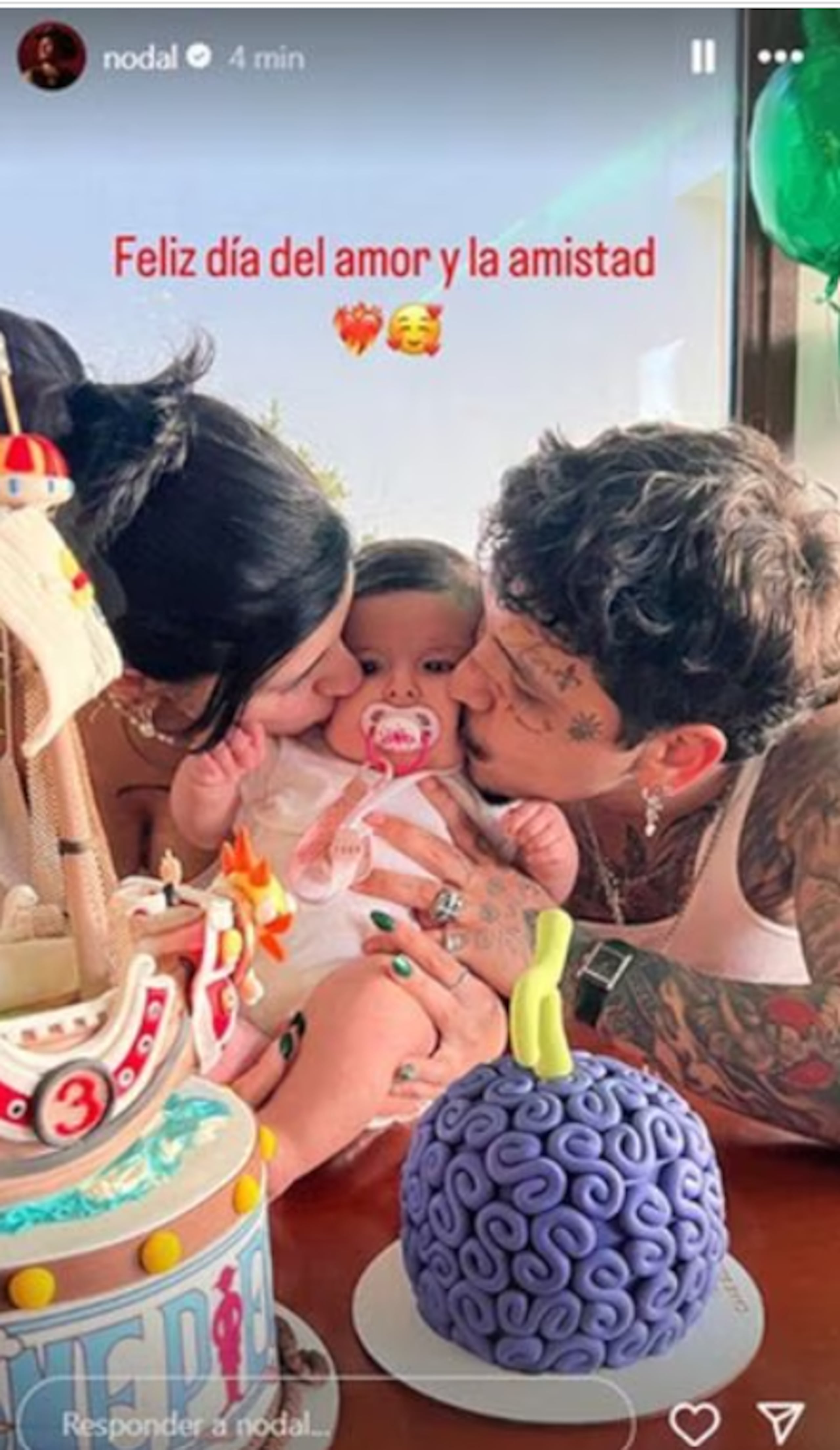 Bebé Cazzu y Christian Nodal.