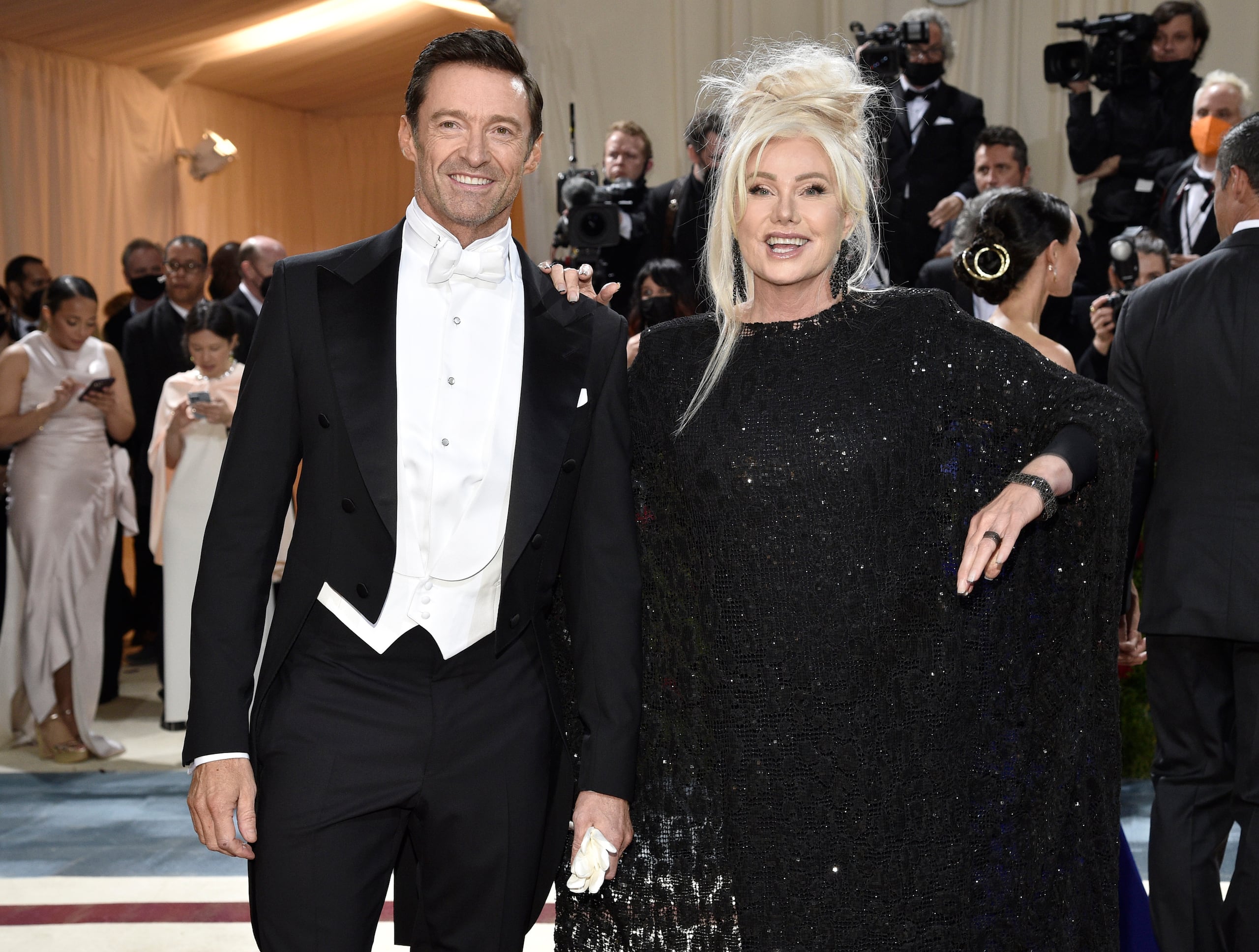 El actor Hugh Jackman junto a su exesposa, Deborra-Lee Furness.