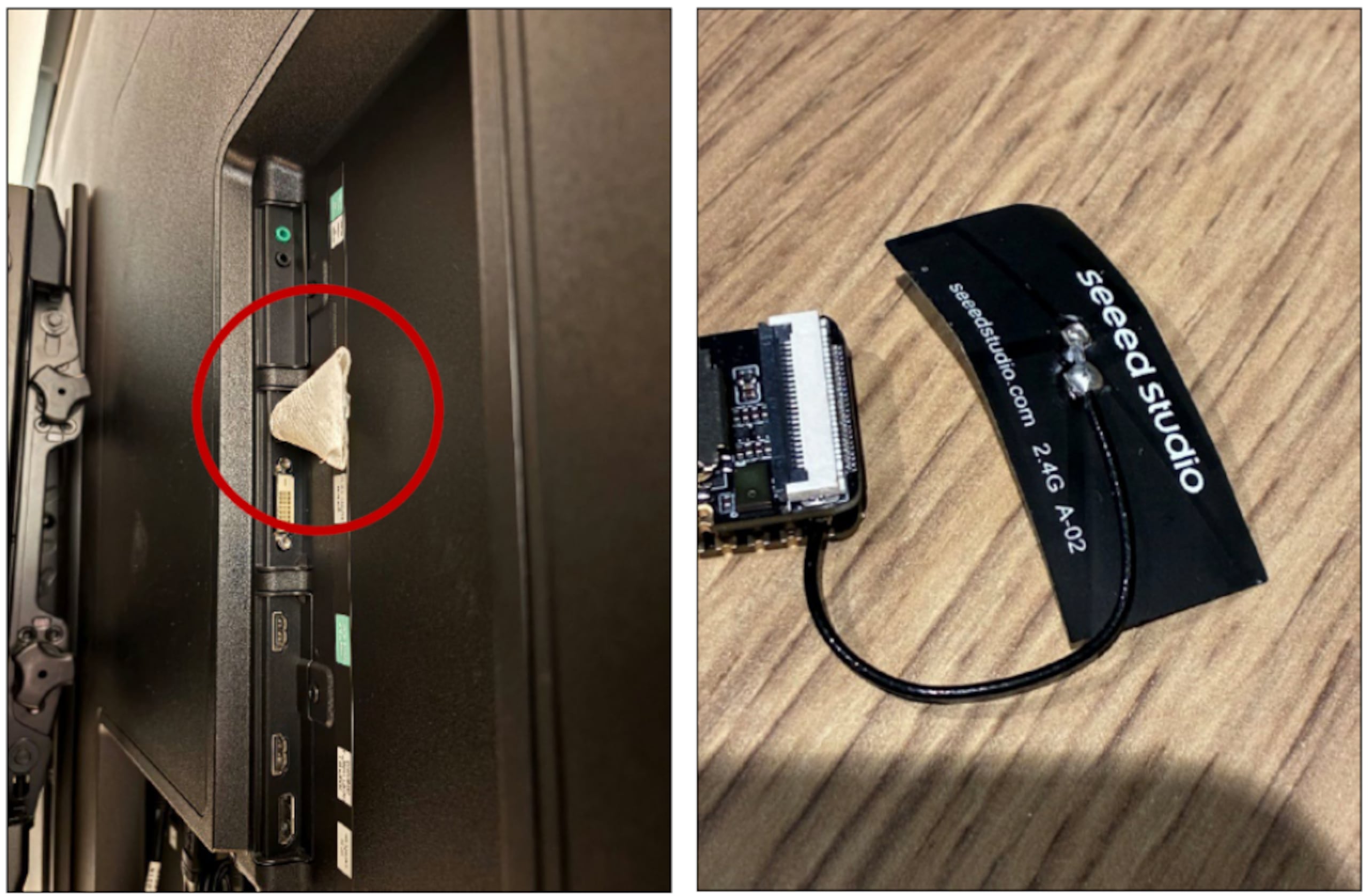 El dispositivo de grabación fue encontrado el 30 de septiembre, oculto en papel higiénico e insertado en un puerto USB en la parte trasera de un televisor ubicado en una sala de conferencias ejecutiva, según la denuncia.