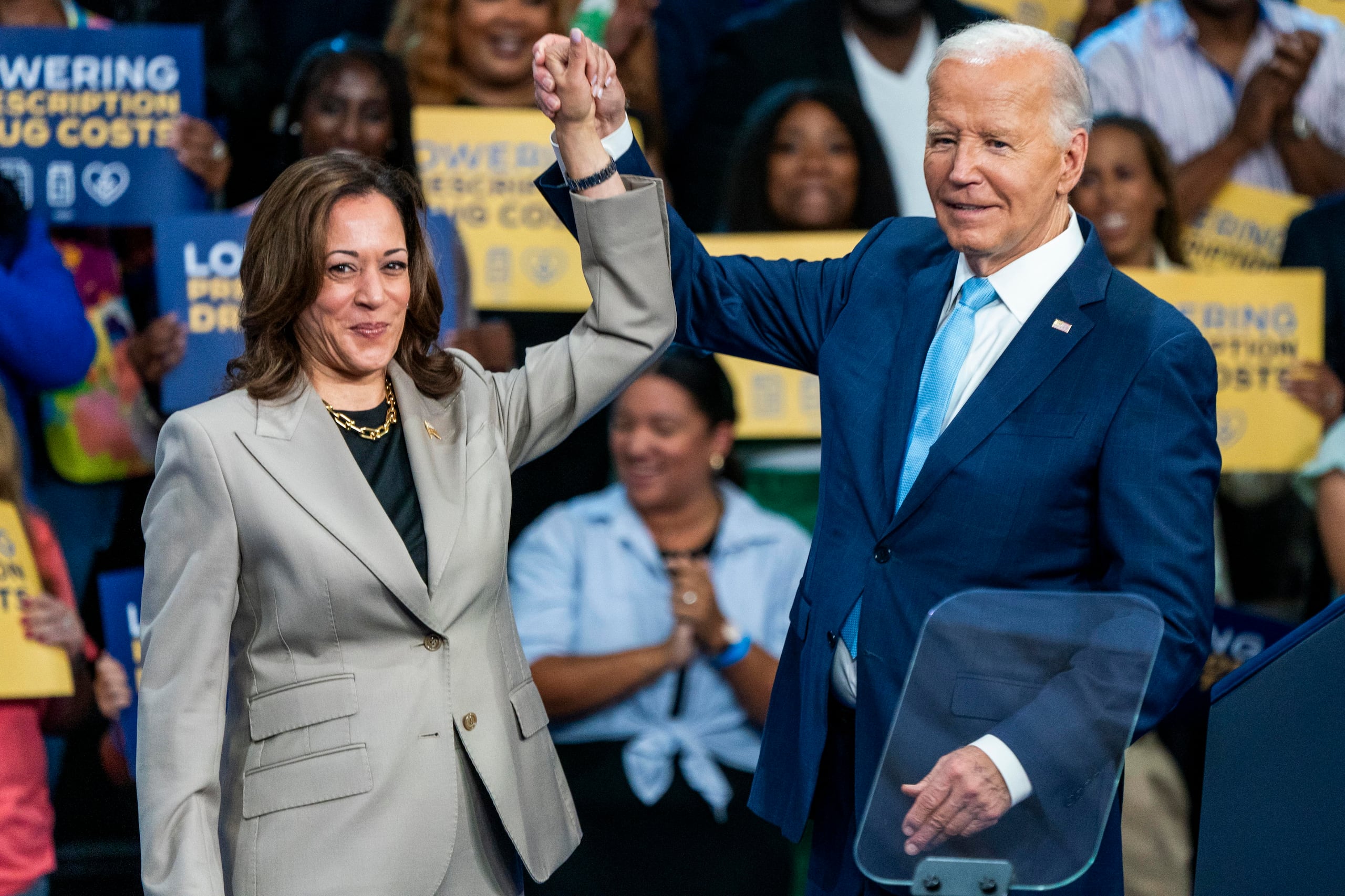 Biden se dirigió a la audiencia y aseguró que Harris "va a ser una presidenta excepcional".