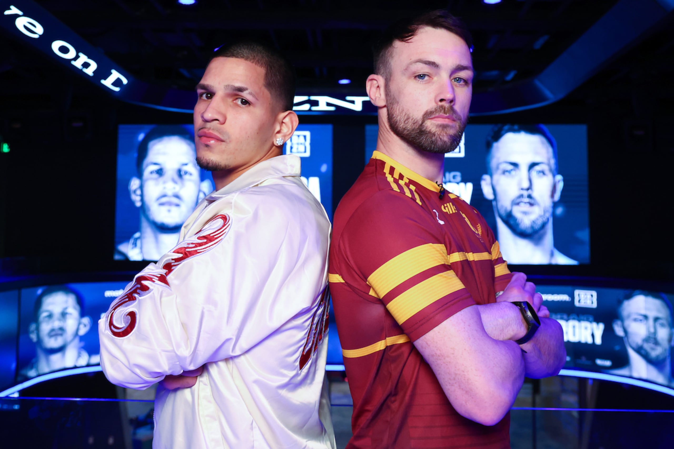 Edgar Berlanga y Padraig McCrory (derecha) tuvieron su primer encuentro en el Caribe Royale Resort en Orlando.