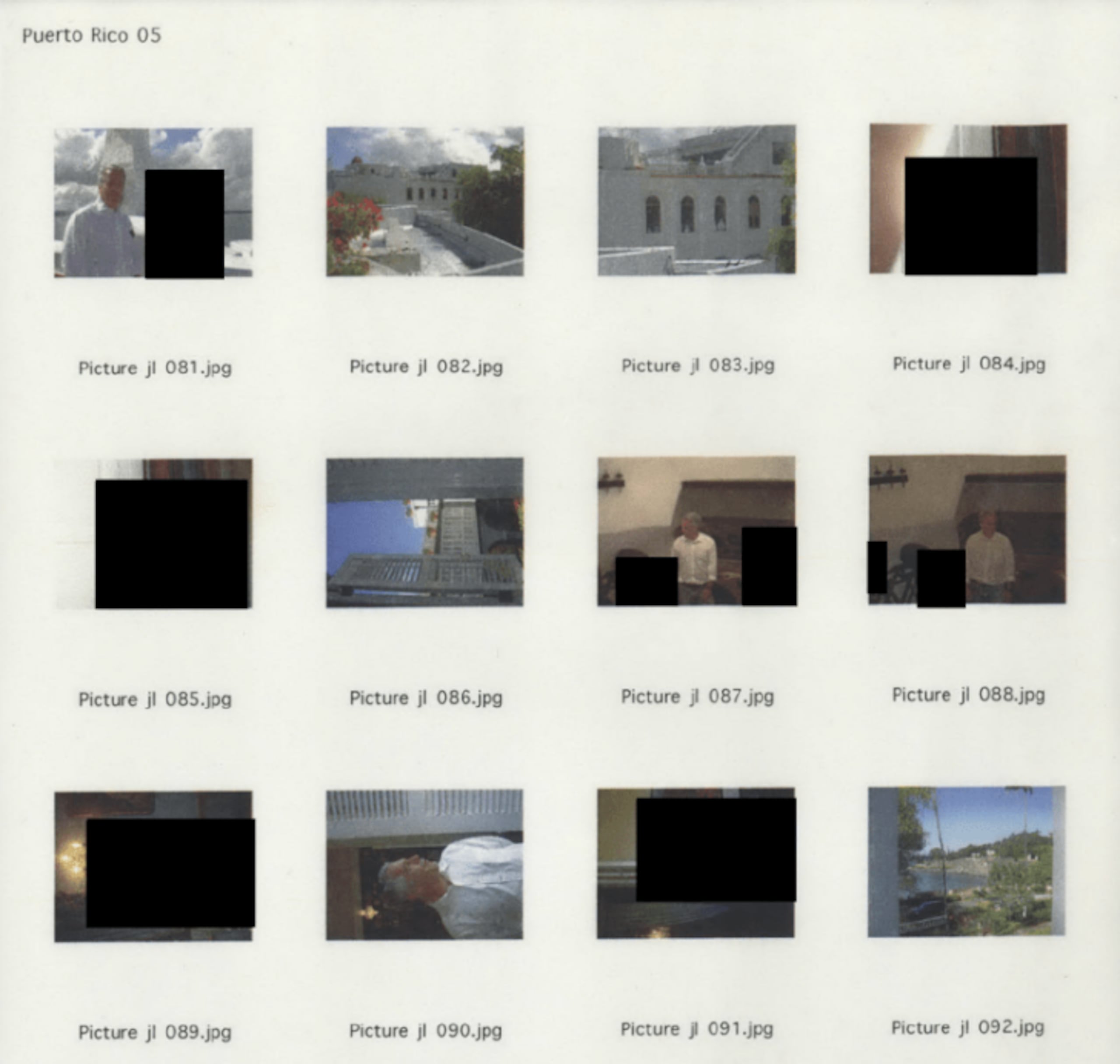 Algunas de las imágenes divulgadas por el Departamento de Justicia federal, que muestran al magnate en Puerto Rico.