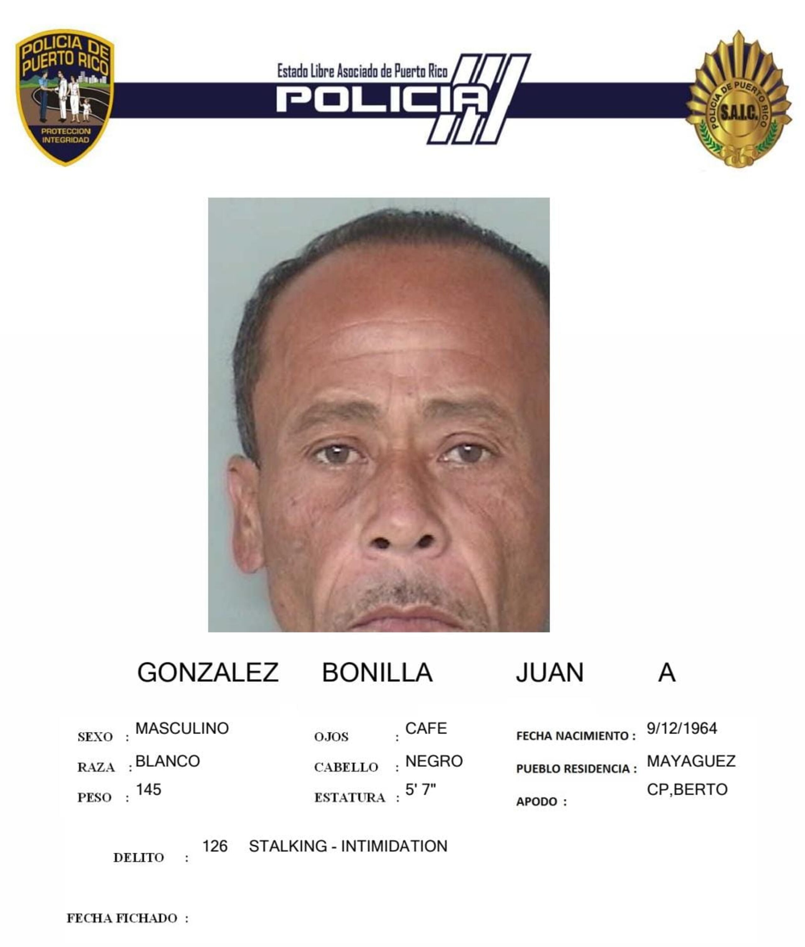 Juan A. González Bonilla, de 60 años, fue asesinado en el residencial Colombus Landing, en Mayagüez.