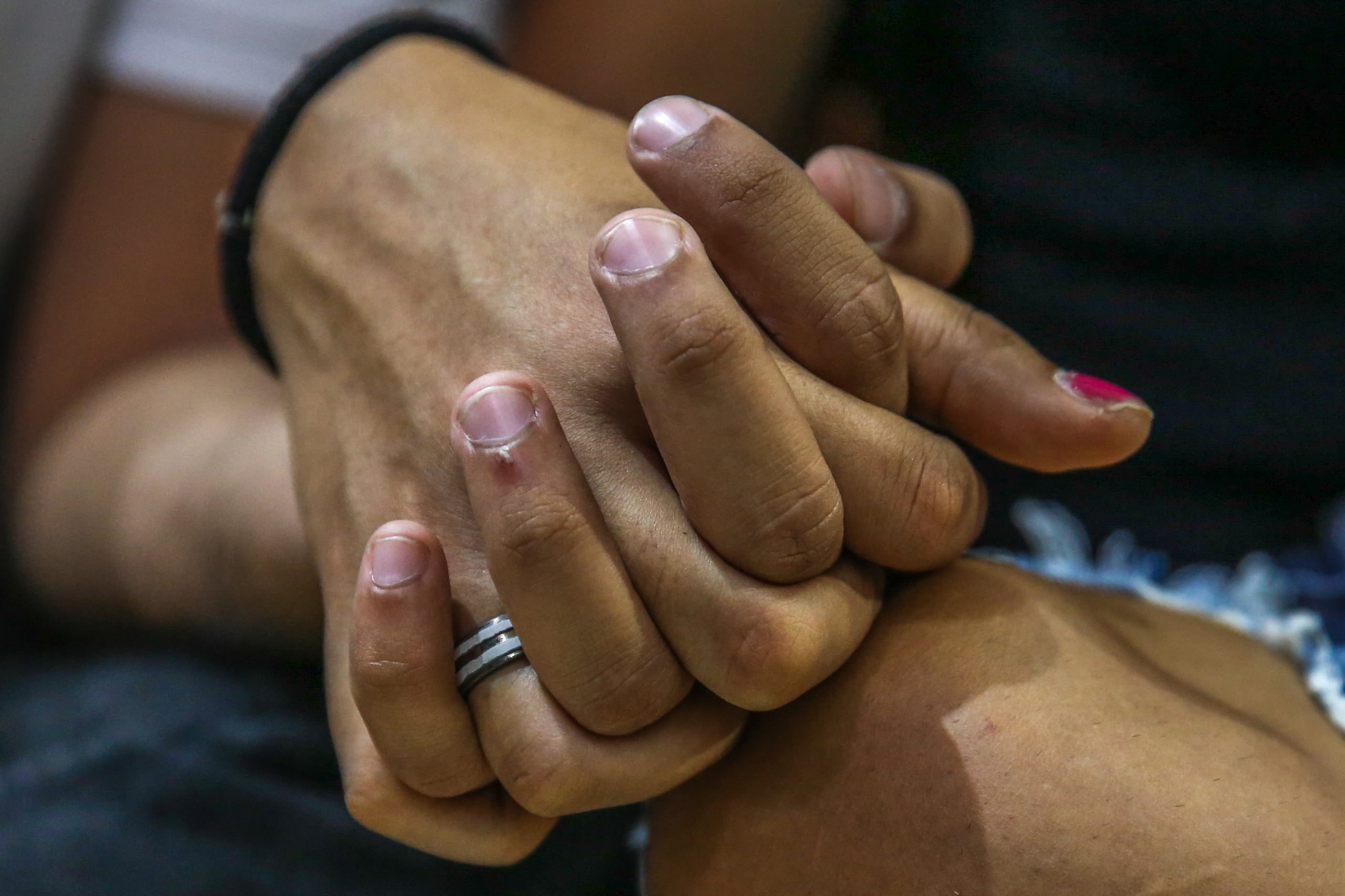 Kurbonovich Khalilov y Maisonet Ortiz se casaron el 13 de marzo de 2024 en San Juan. . EFE/EPA/DIVYAKANT SOLANKI