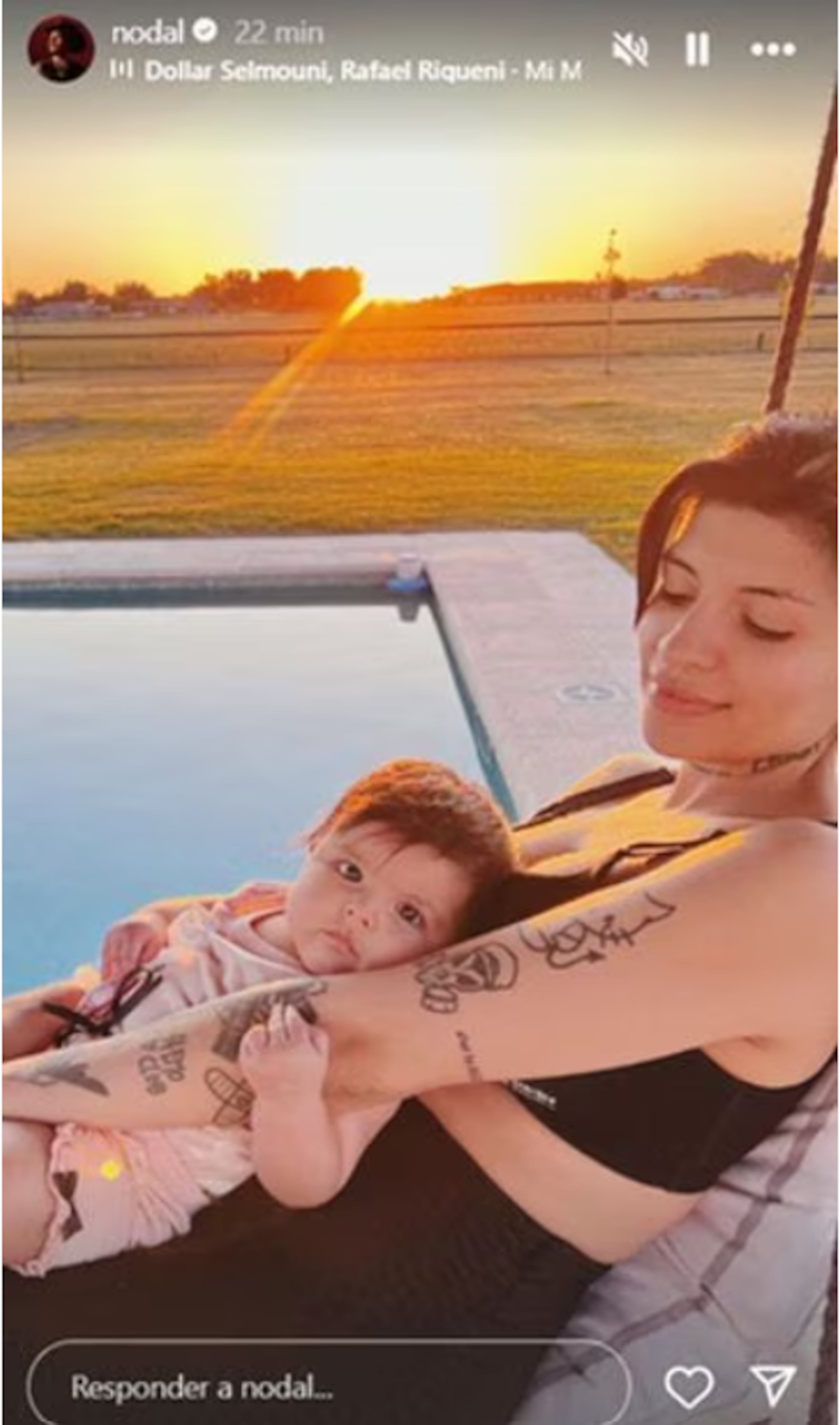 Bebé Cazzu y Christian Nodal.