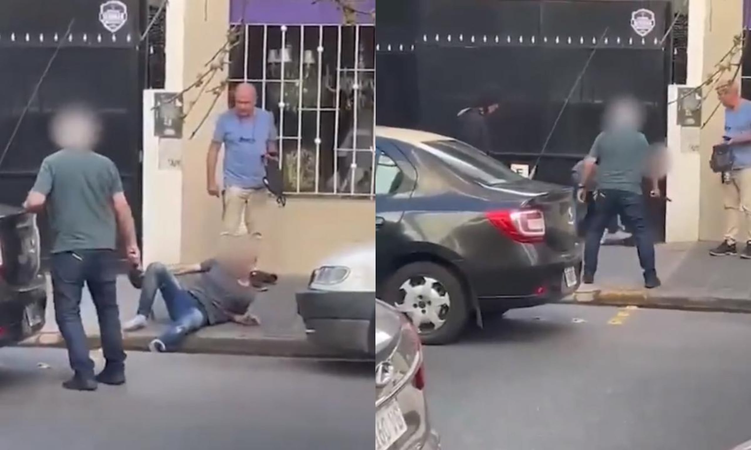 Tras la golpiza, el individuo intentó huir pero fue detenido por varios ciudadanos.