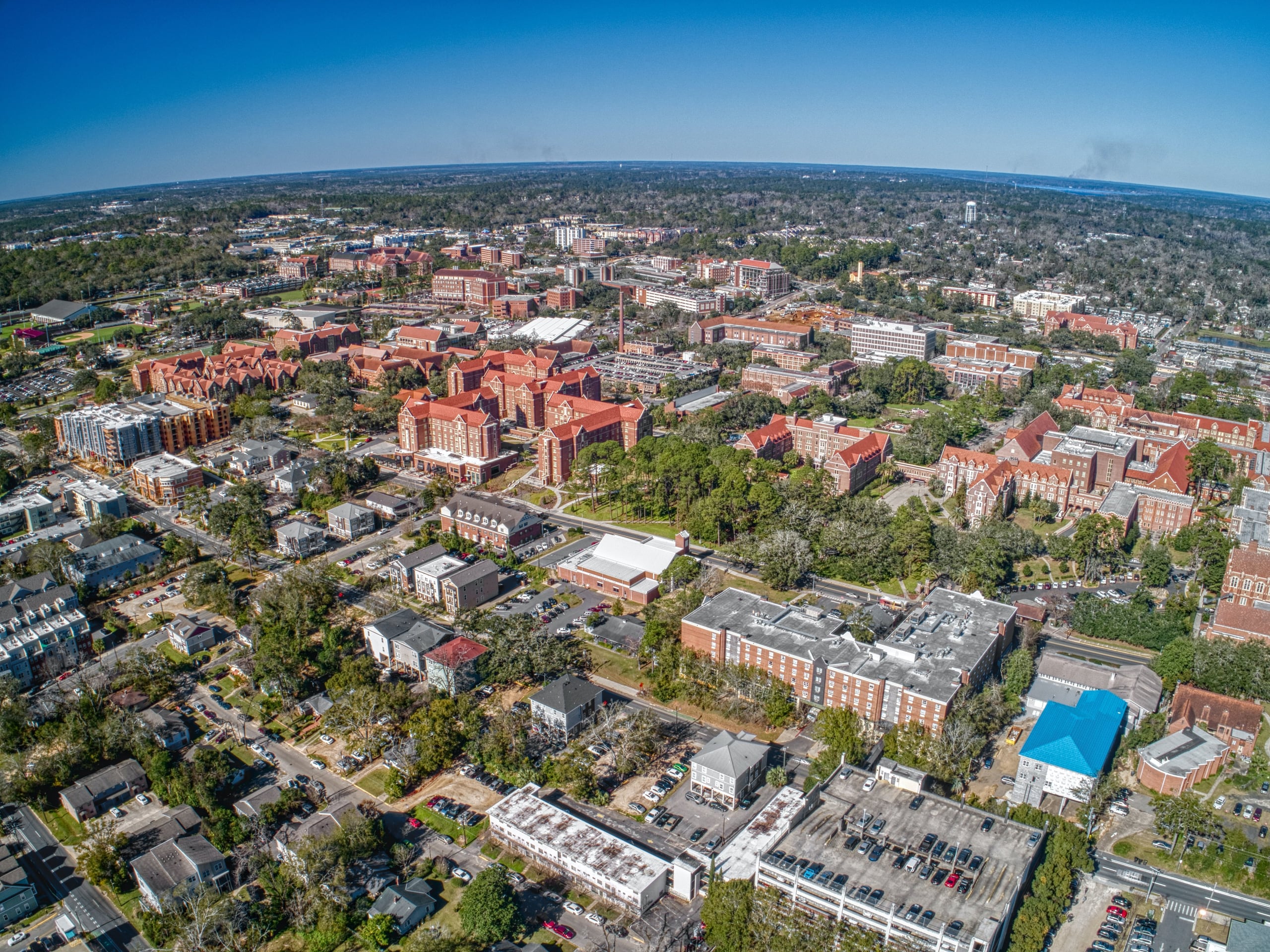 Vista aérea de Tallahassee, la capital de Florida.